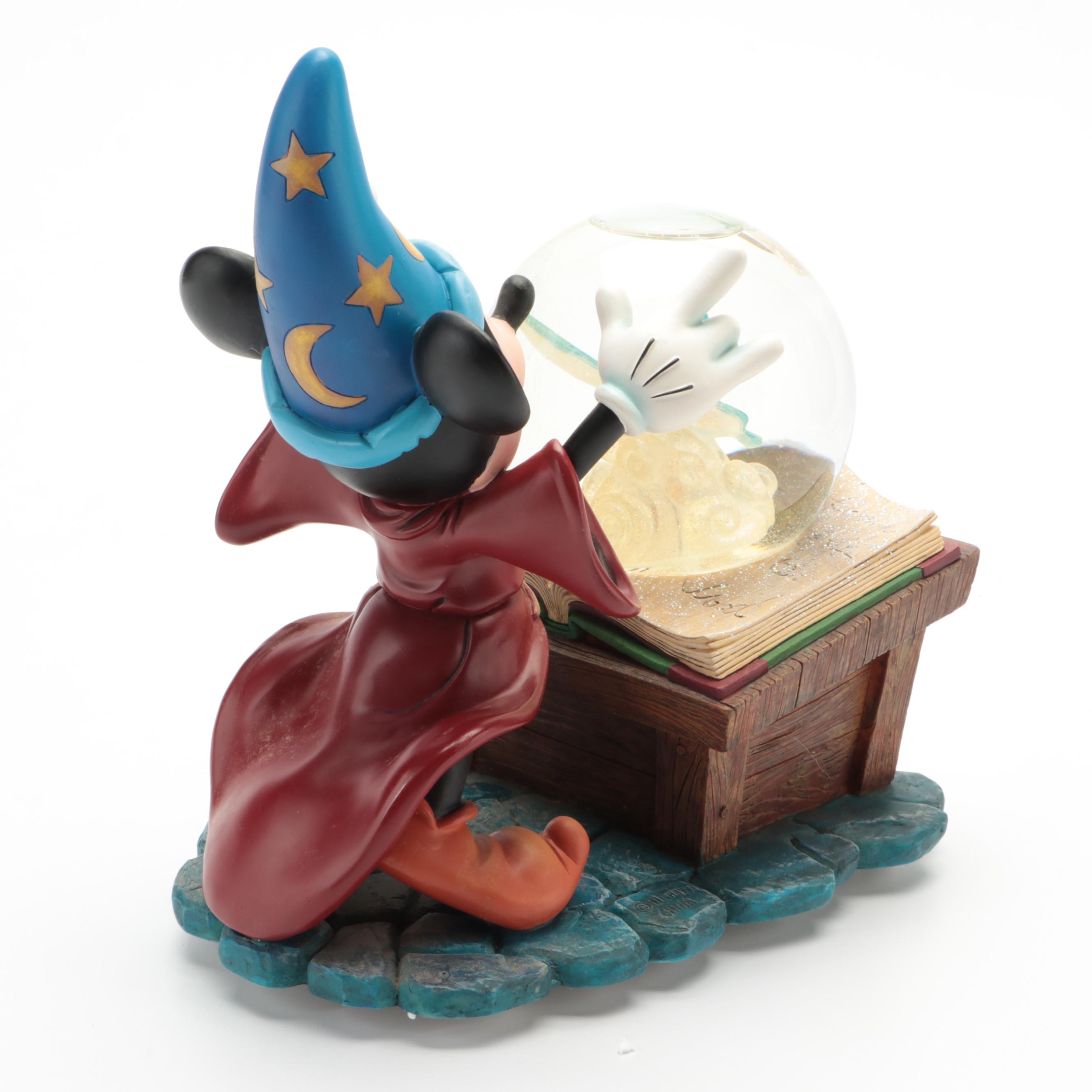 Disney Direct Mickey as the Sorcerer's Apprentice Figural Musical Snowglobe