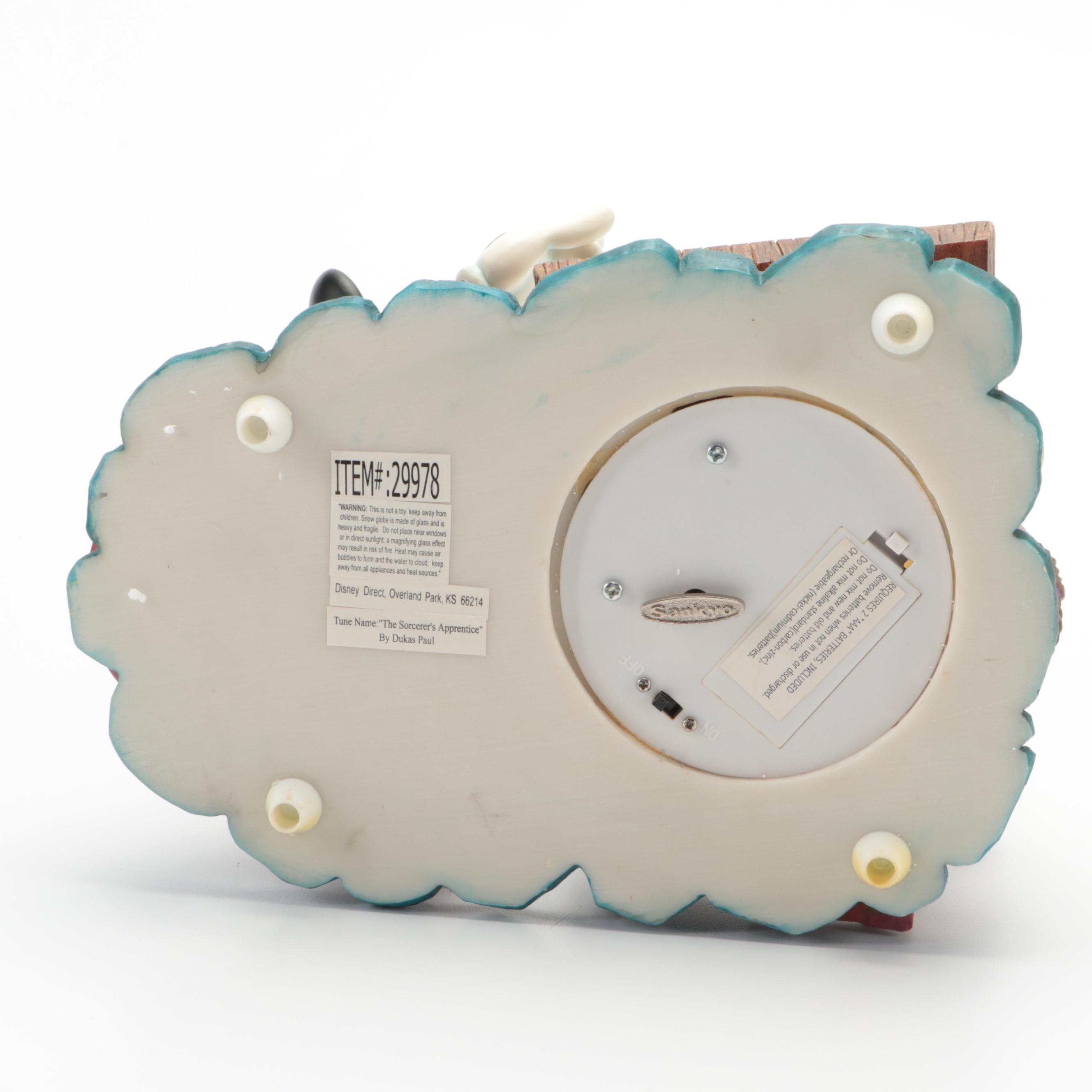 Disney Direct Mickey as the Sorcerer's Apprentice Figural Musical Snowglobe