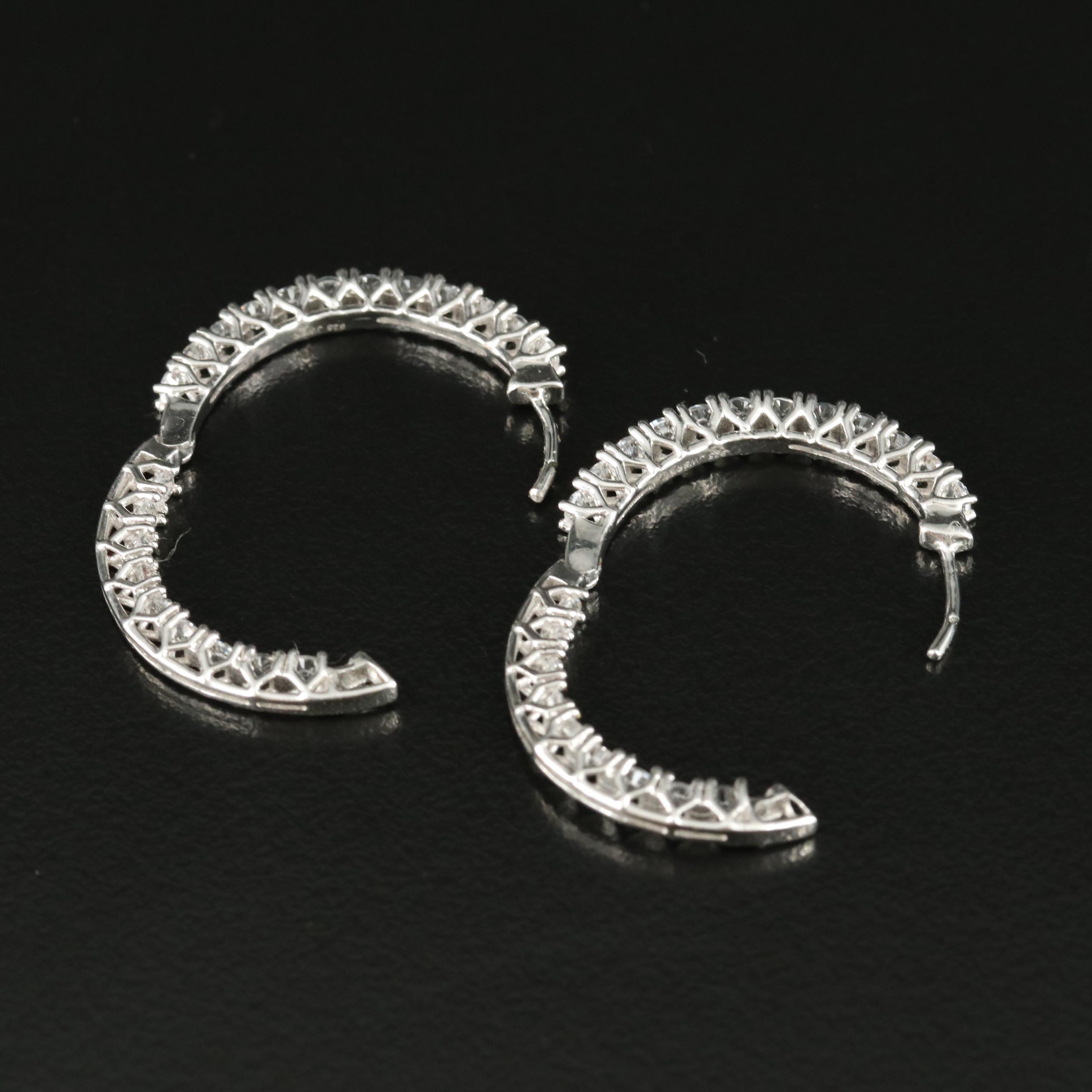Sterling Sapphire Inside-Out Hoop Earrings