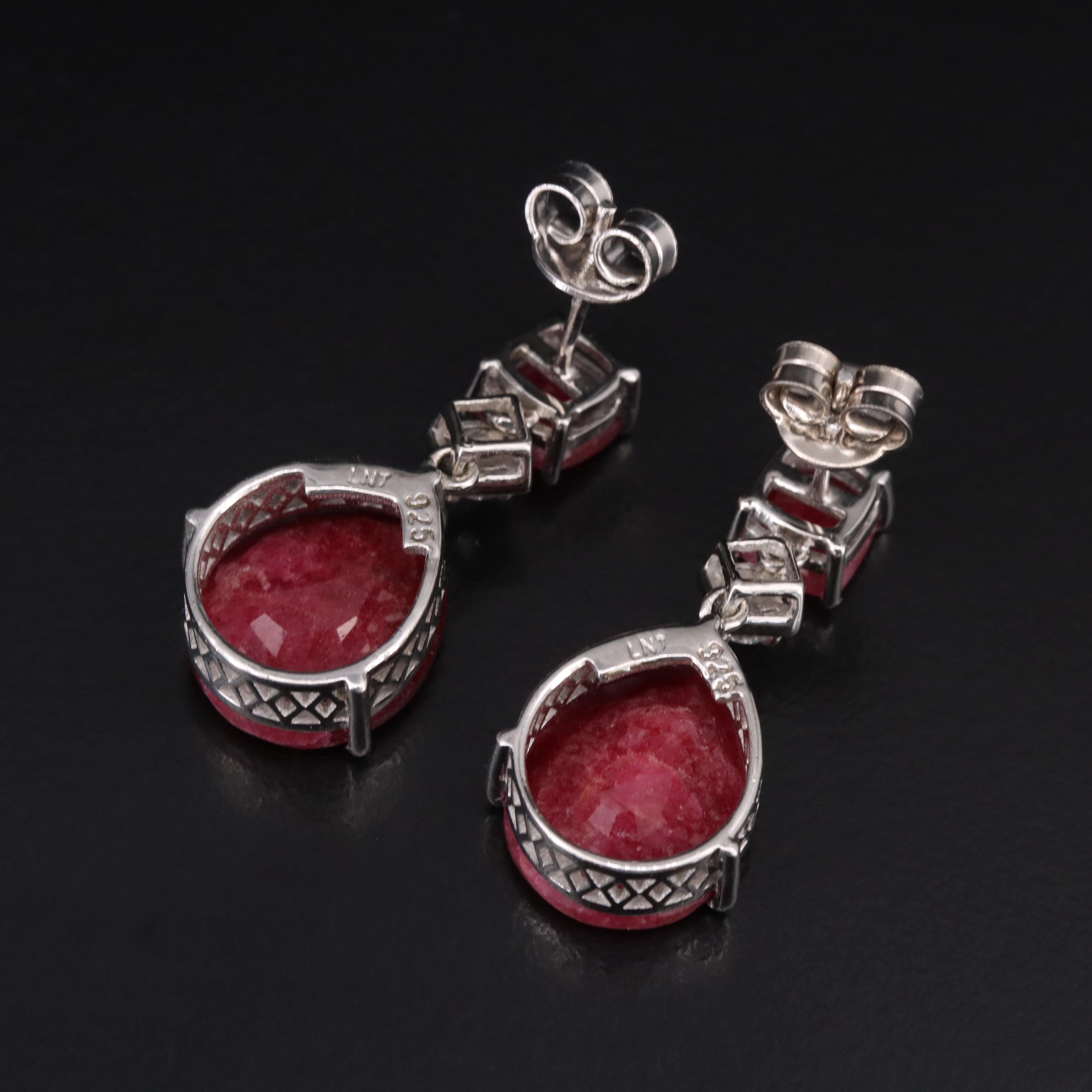 Sterling Beryl and Topaz Earrings