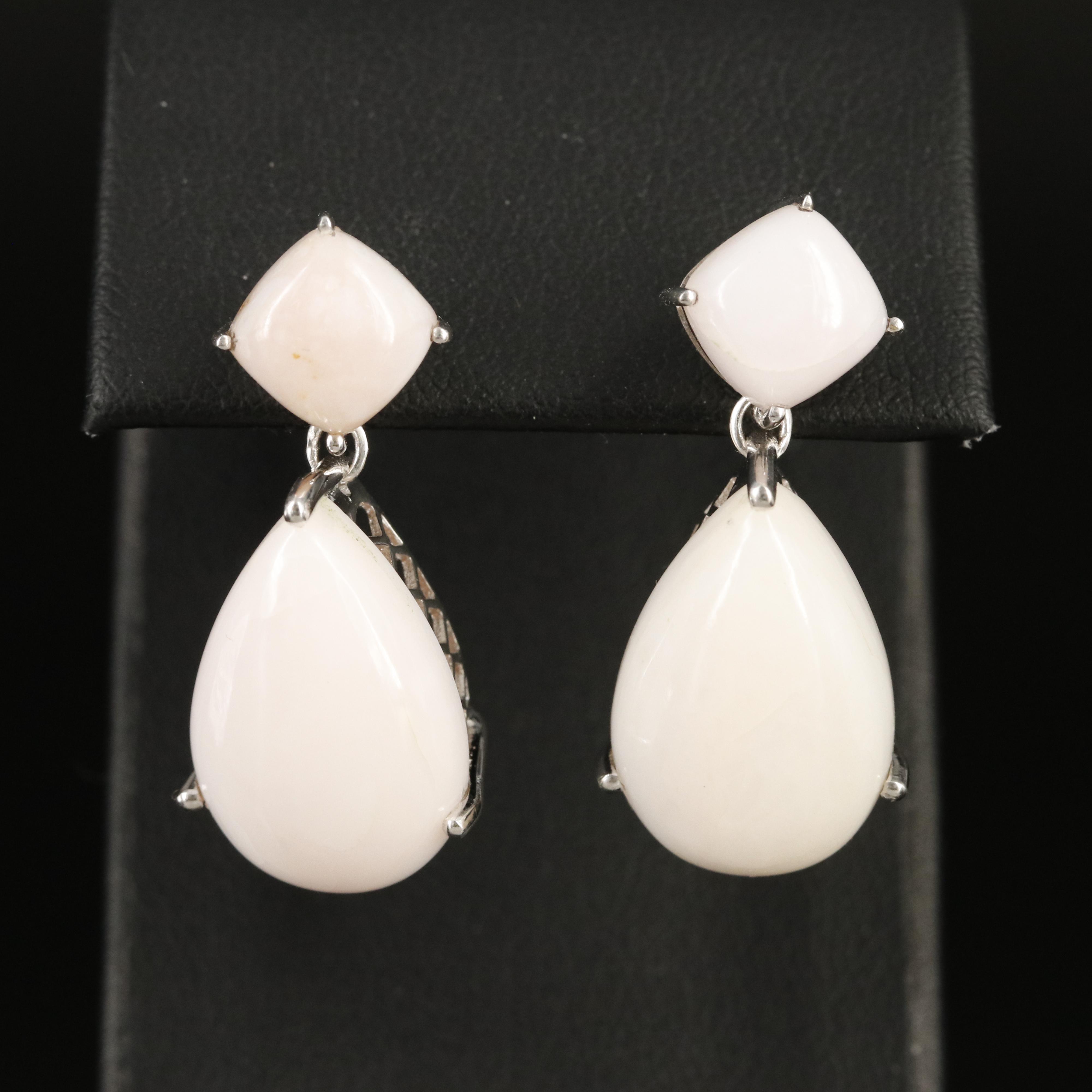 Sterling Common Opal Earrings