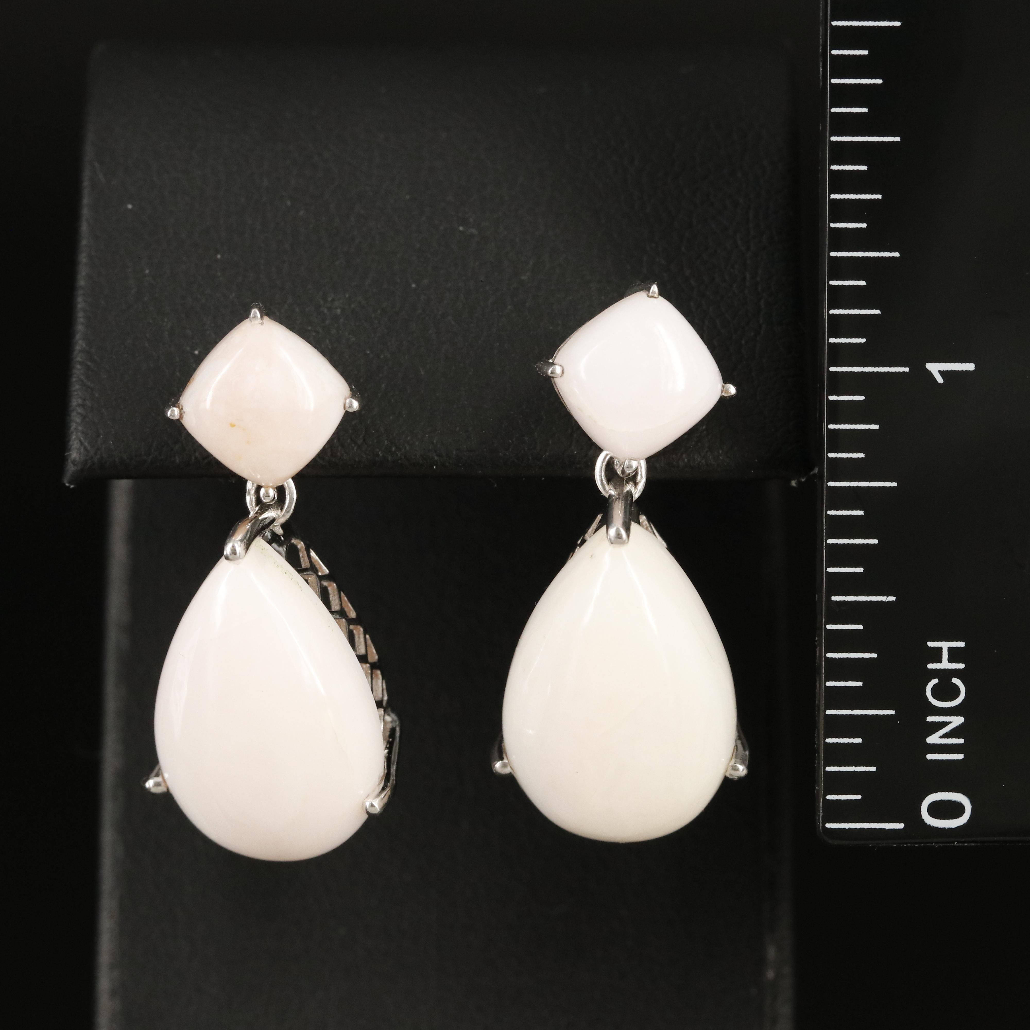 Sterling Common Opal Earrings