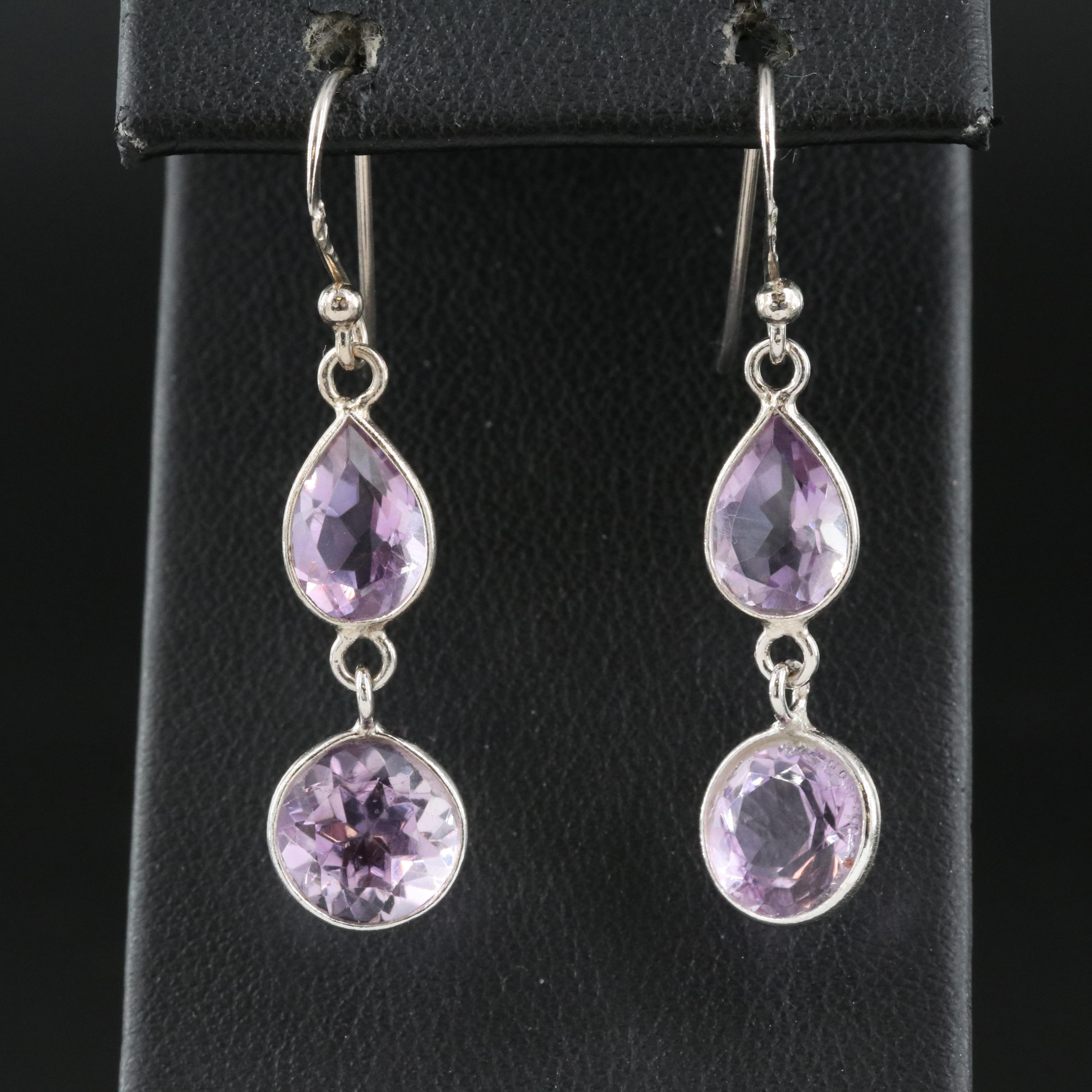 Sterling Amethyst Earrings