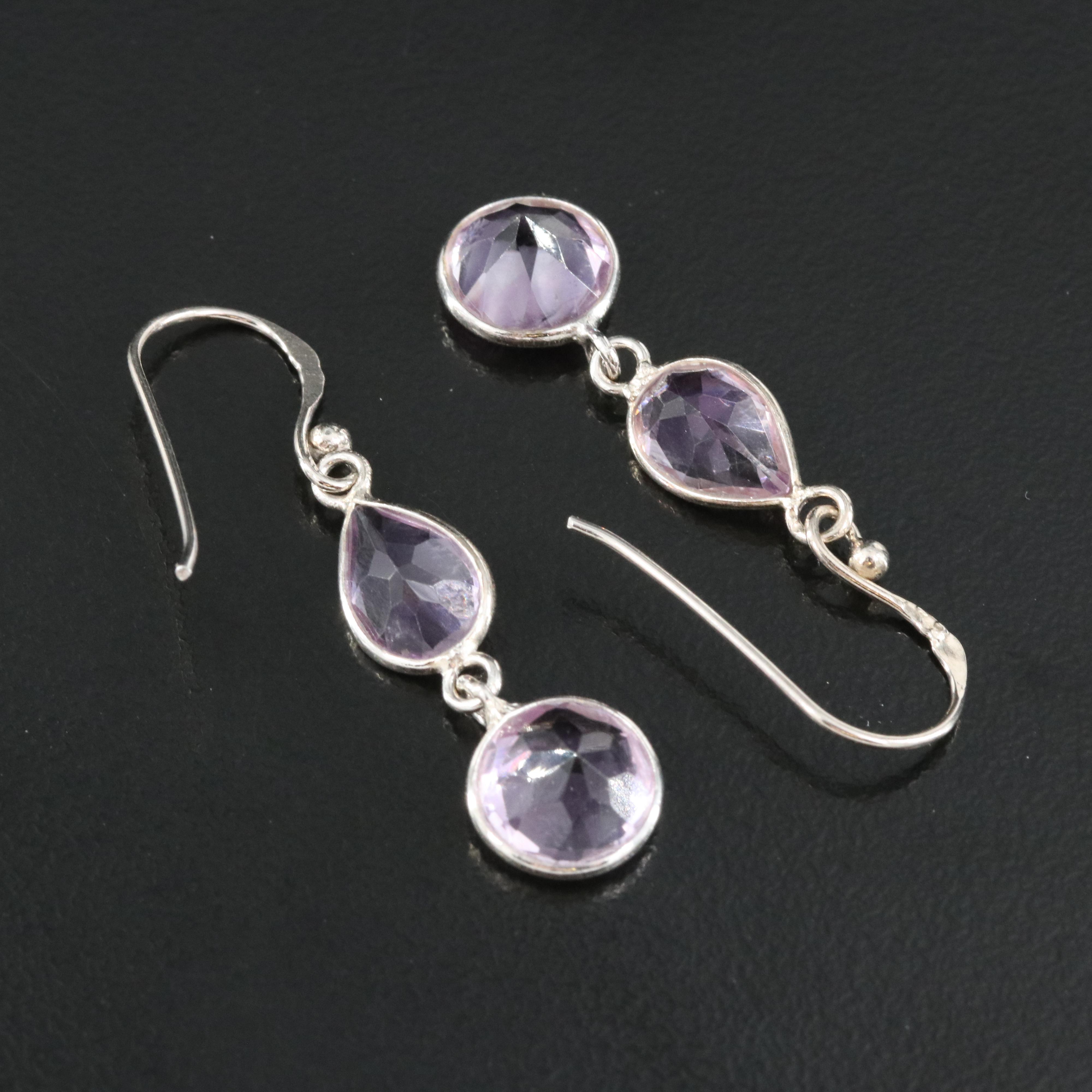 Sterling Amethyst Earrings