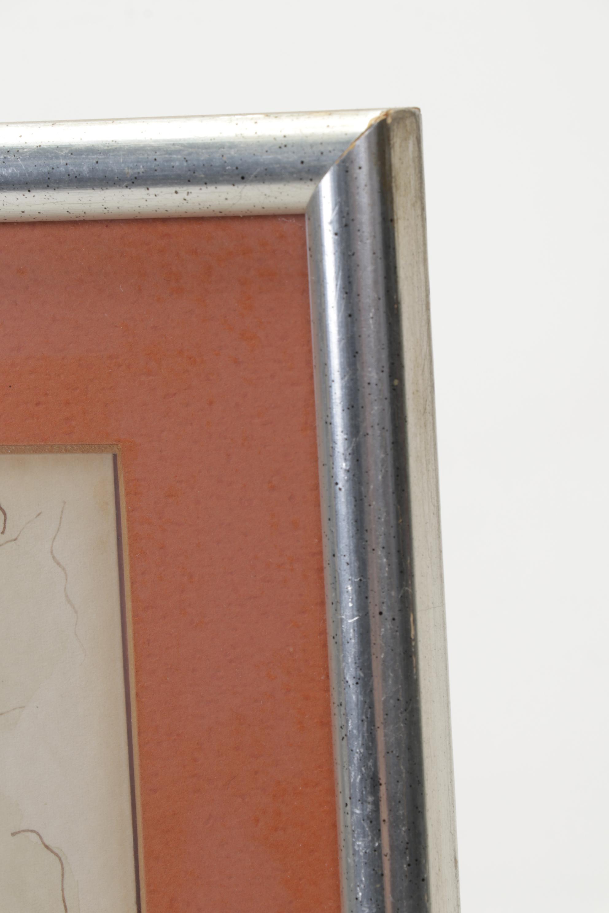 Phyllis Taplitz Floral Still Life Watercolor Painting, 1968