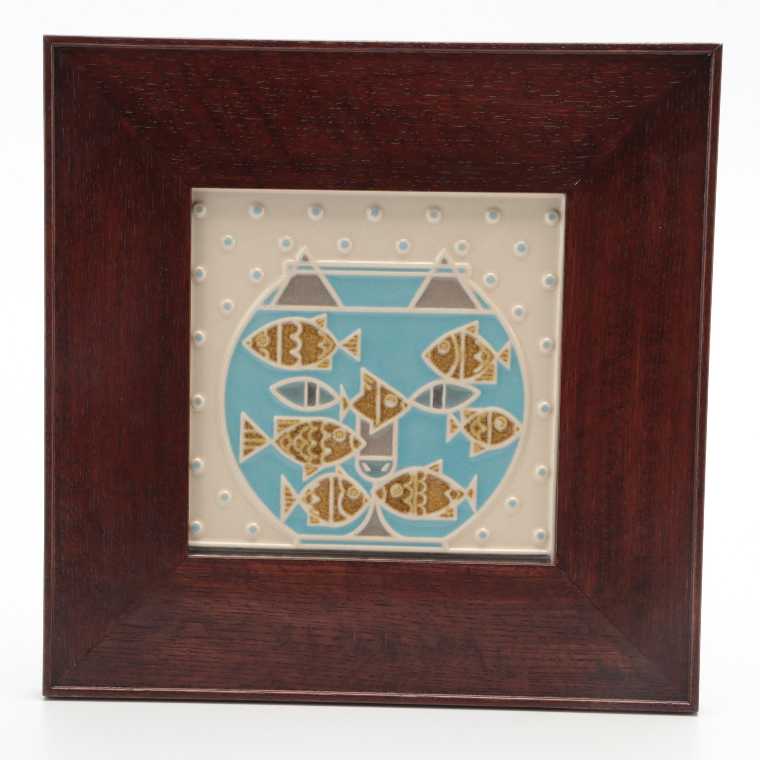 Rookwood Pottery "Fishful Thinking" Tile and Ceramic Vase