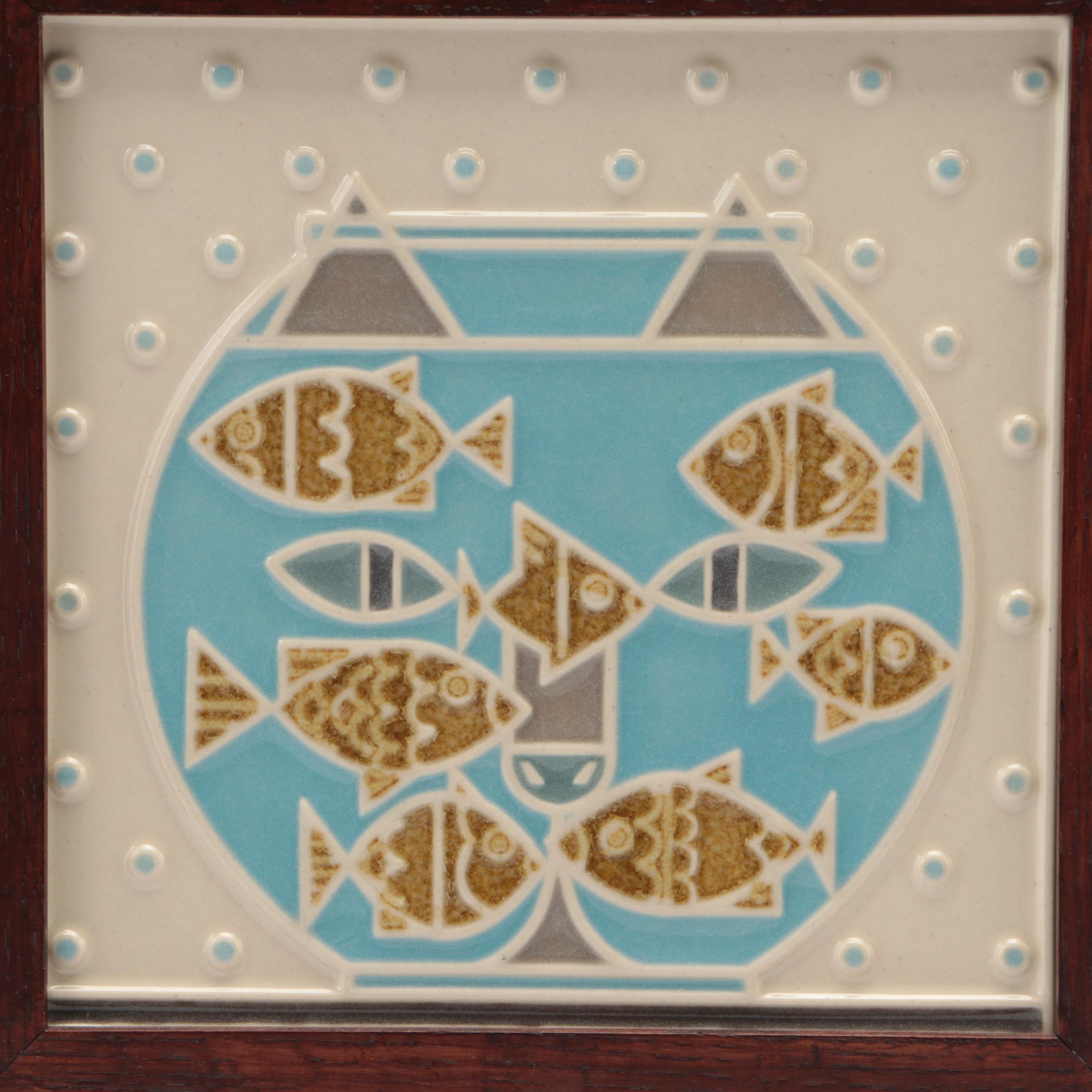 Rookwood Pottery "Fishful Thinking" Tile and Ceramic Vase