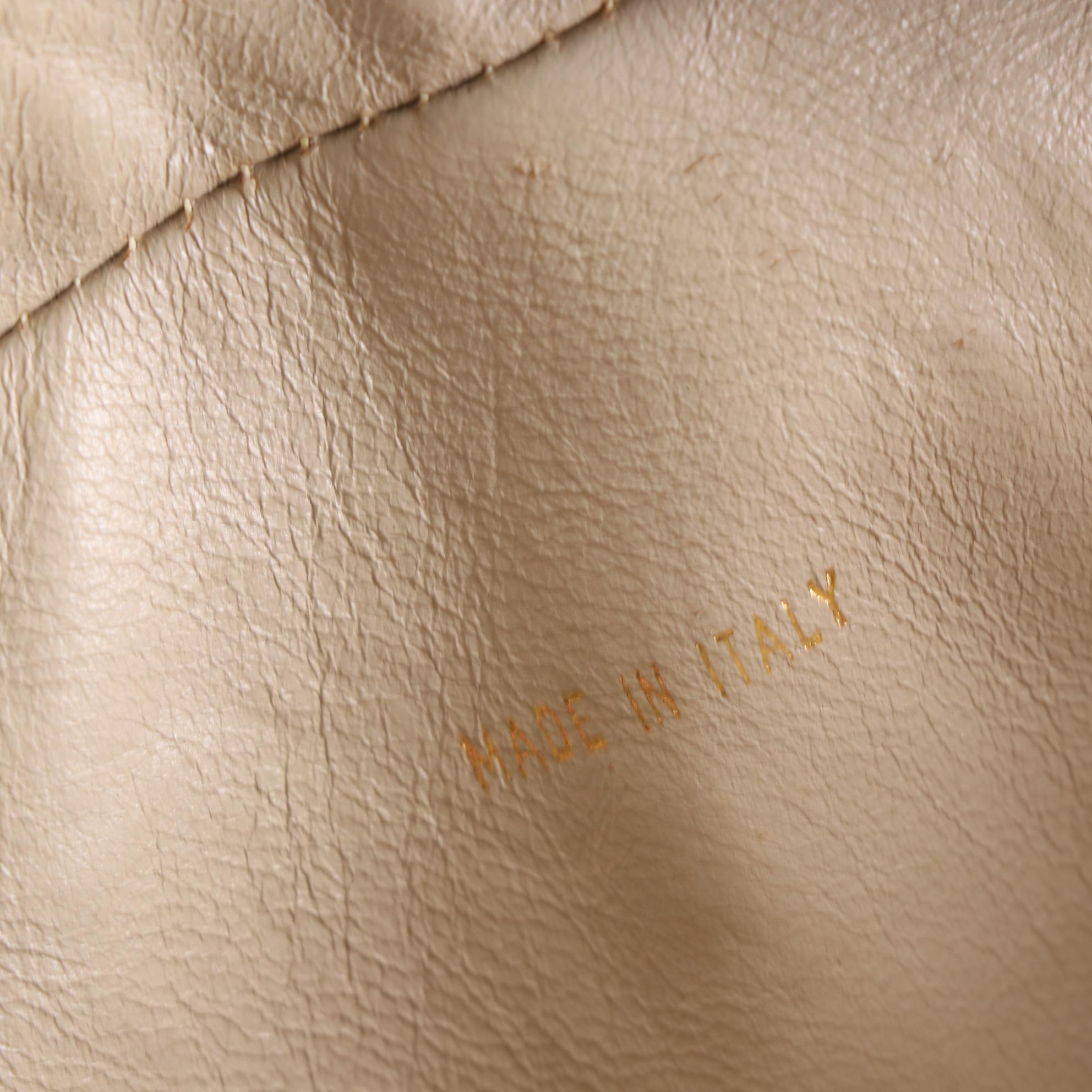 Chanel Front Pocket Top Zip Shoulder Bag in Lambskin Leather