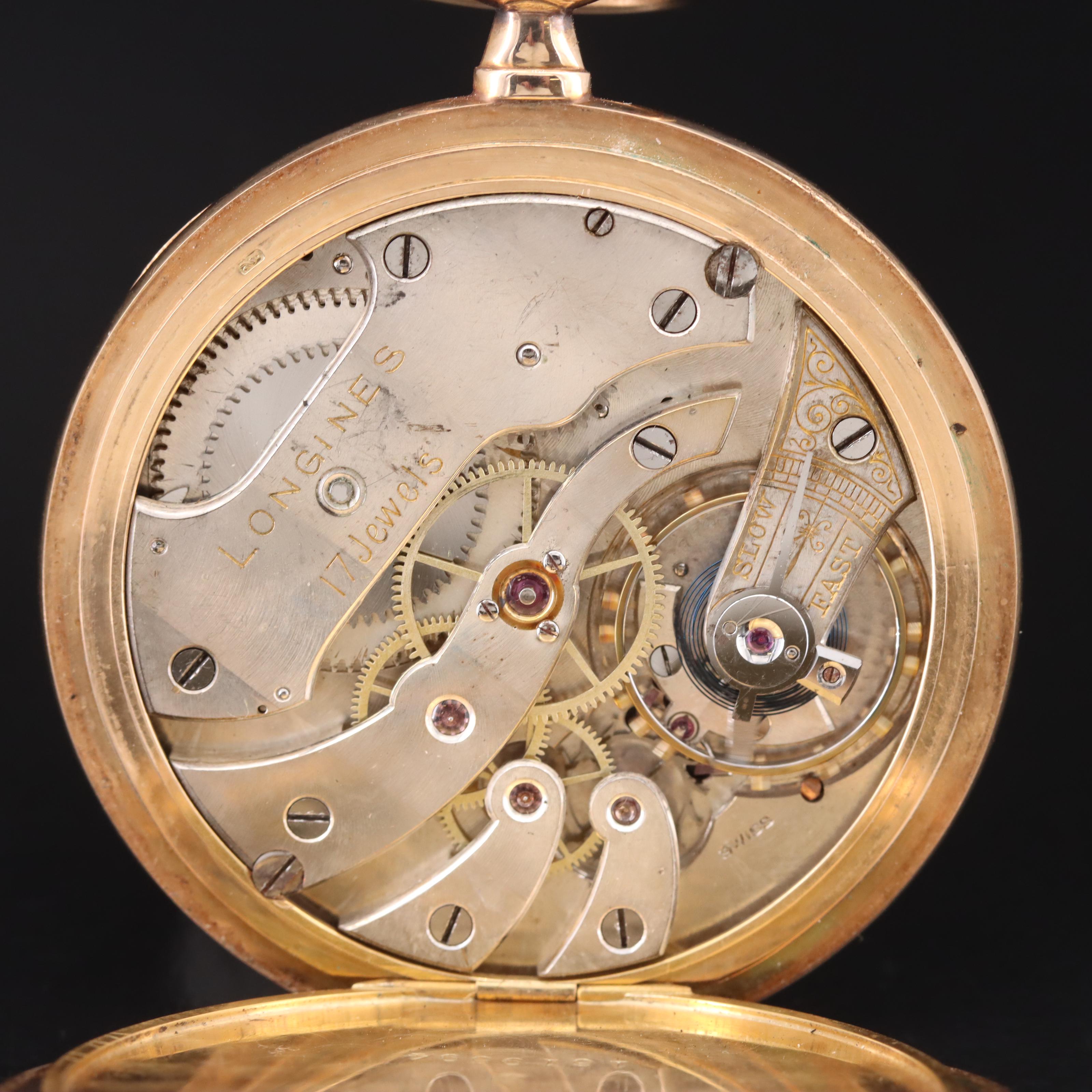 Antique 14K Longines Pocket Watch