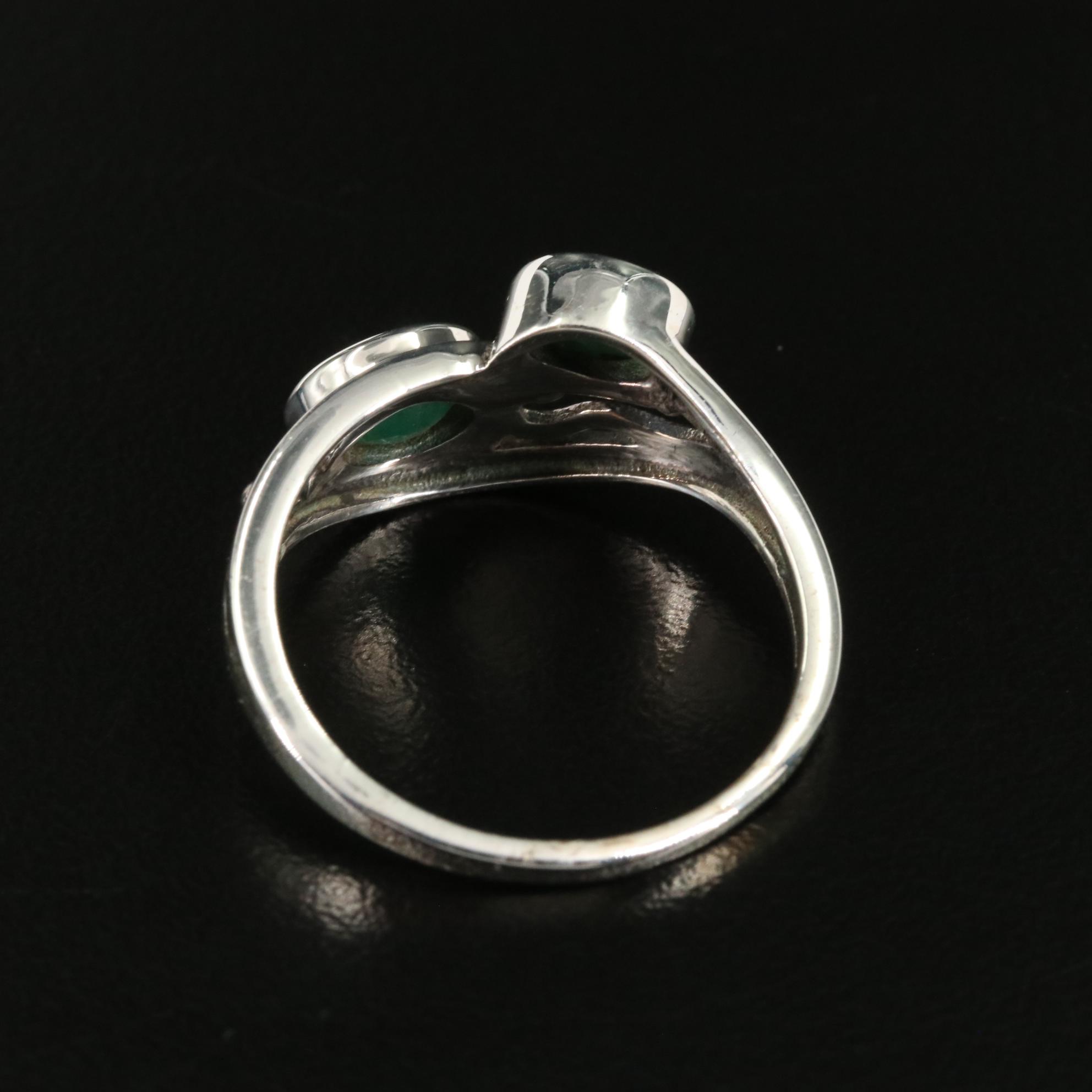 Sterling Emerald Ring