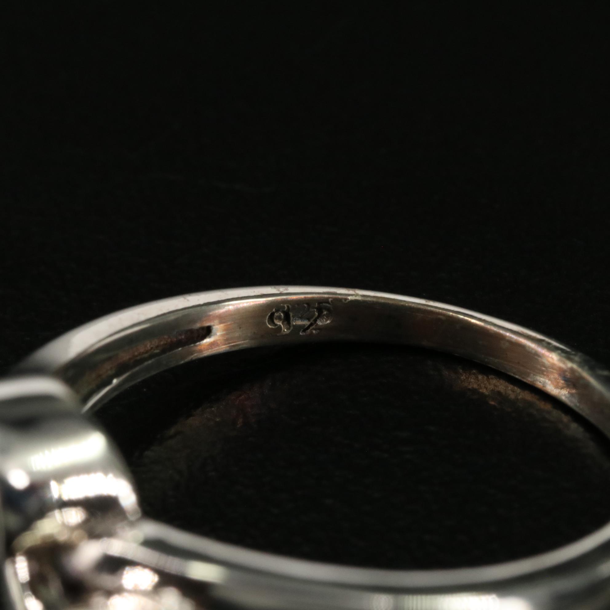 Sterling Emerald Ring