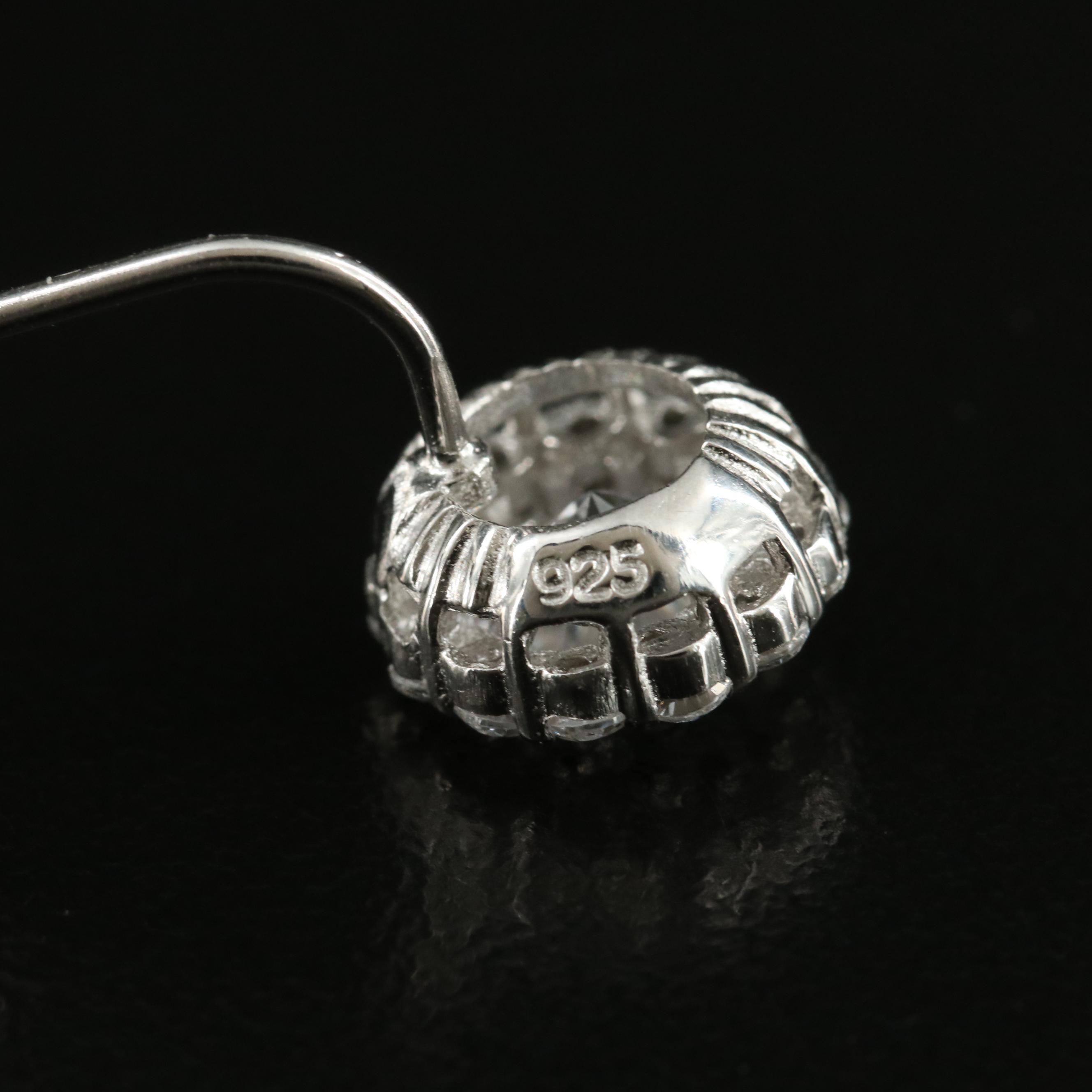 Sterling Cubic Zirconia Stud Earrings with Jackets