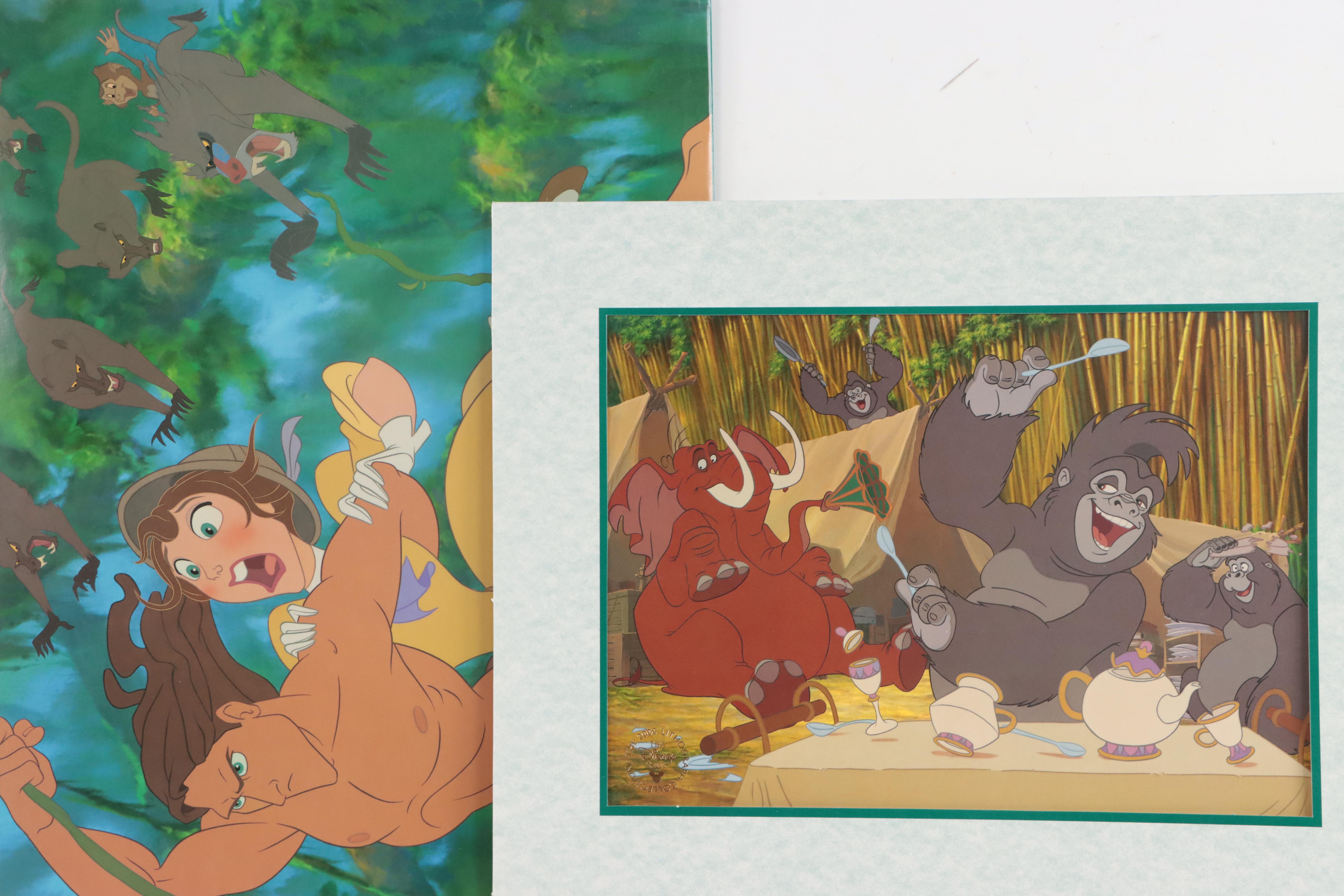 Disney Offset Lithographs from "Tarzan," "The Lion King," and More