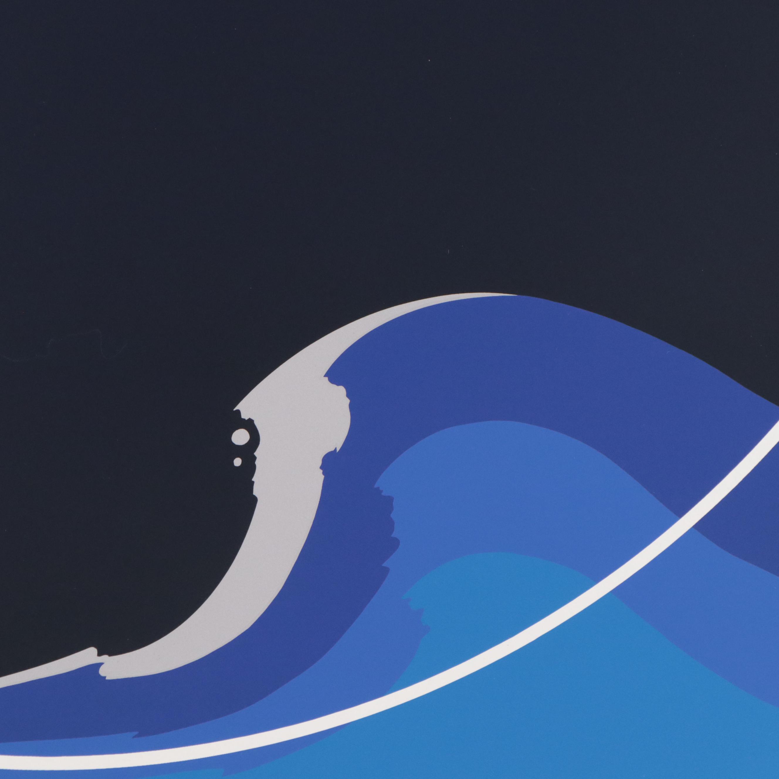 Thomas Whelan Benton Serigraph "White Cap," 1979