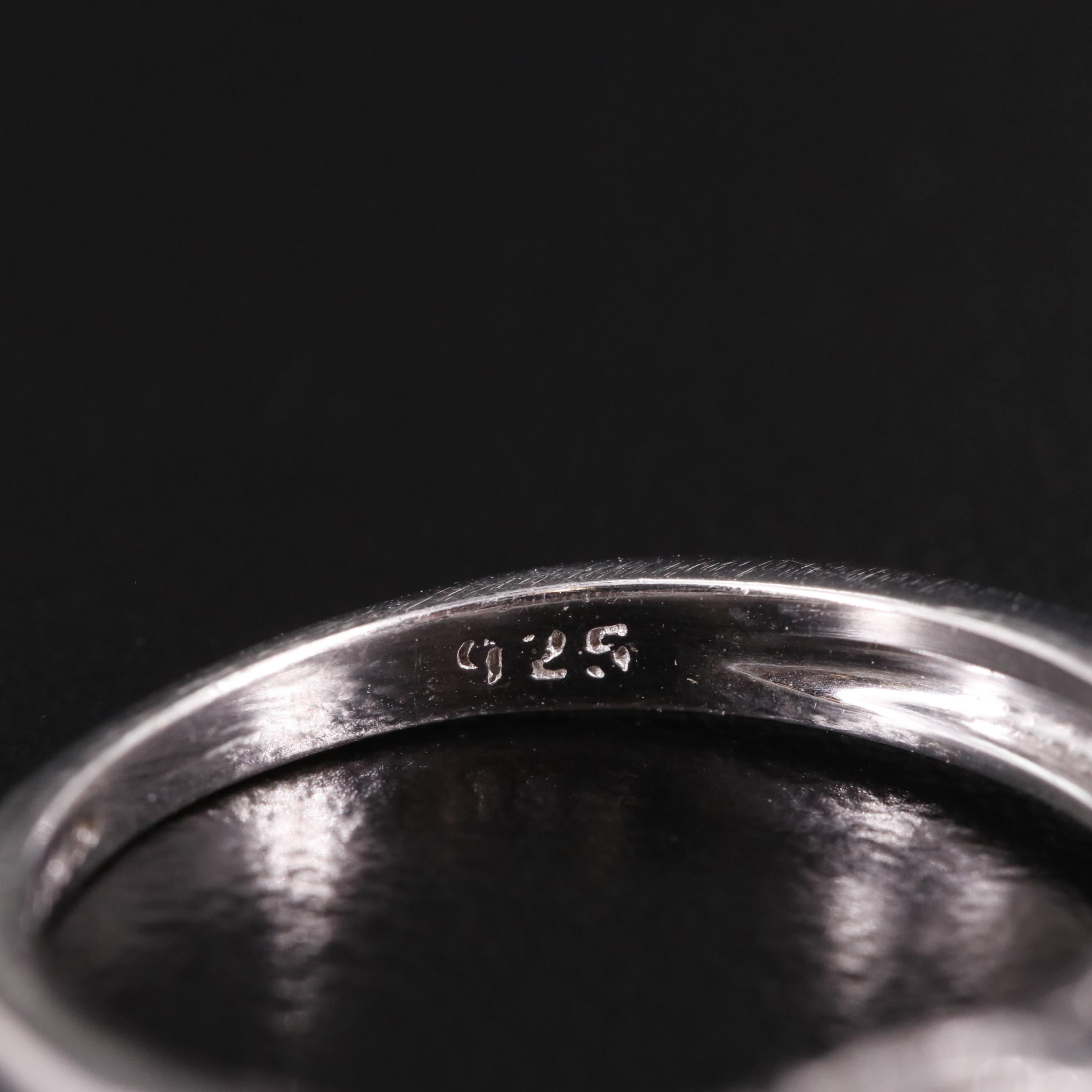 Sterling Diamond and Sapphire Band