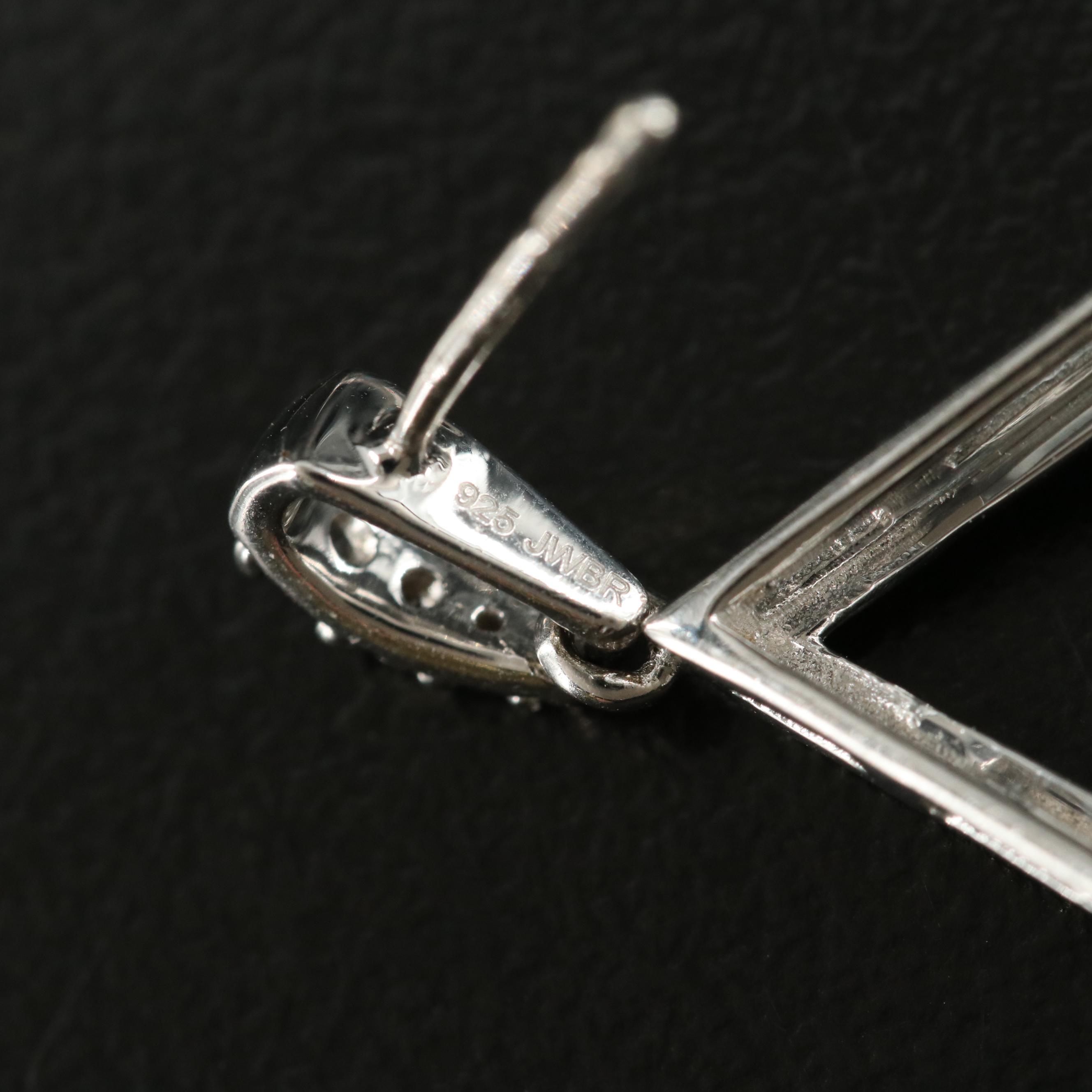 Sterling Swiss Blue Topaz and White Sapphire Earrings