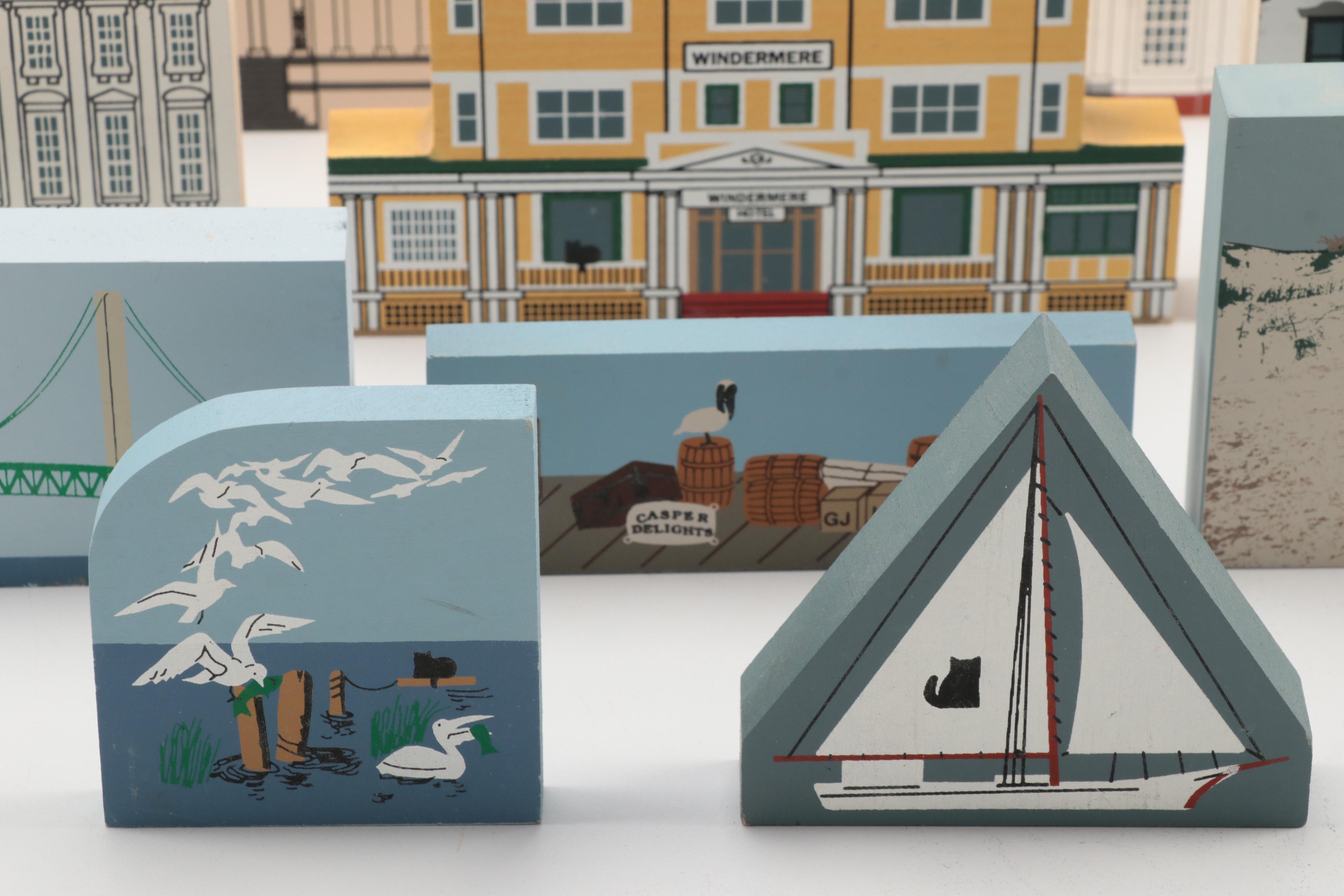 The Cat's Meow with Other Lighthouses and More Wooden Souvenir Figures