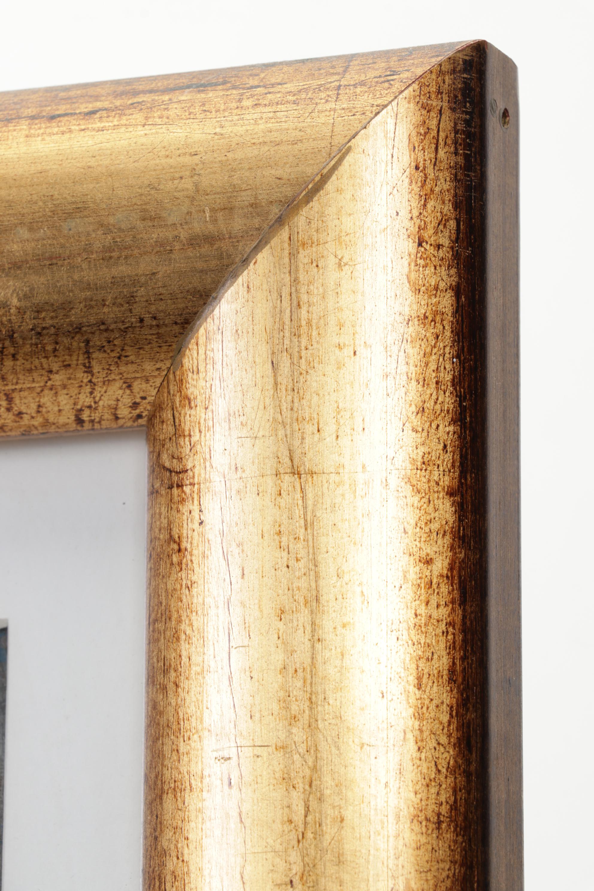 Oil Painting of Nude Figures Next to Fountain, Circa 1970