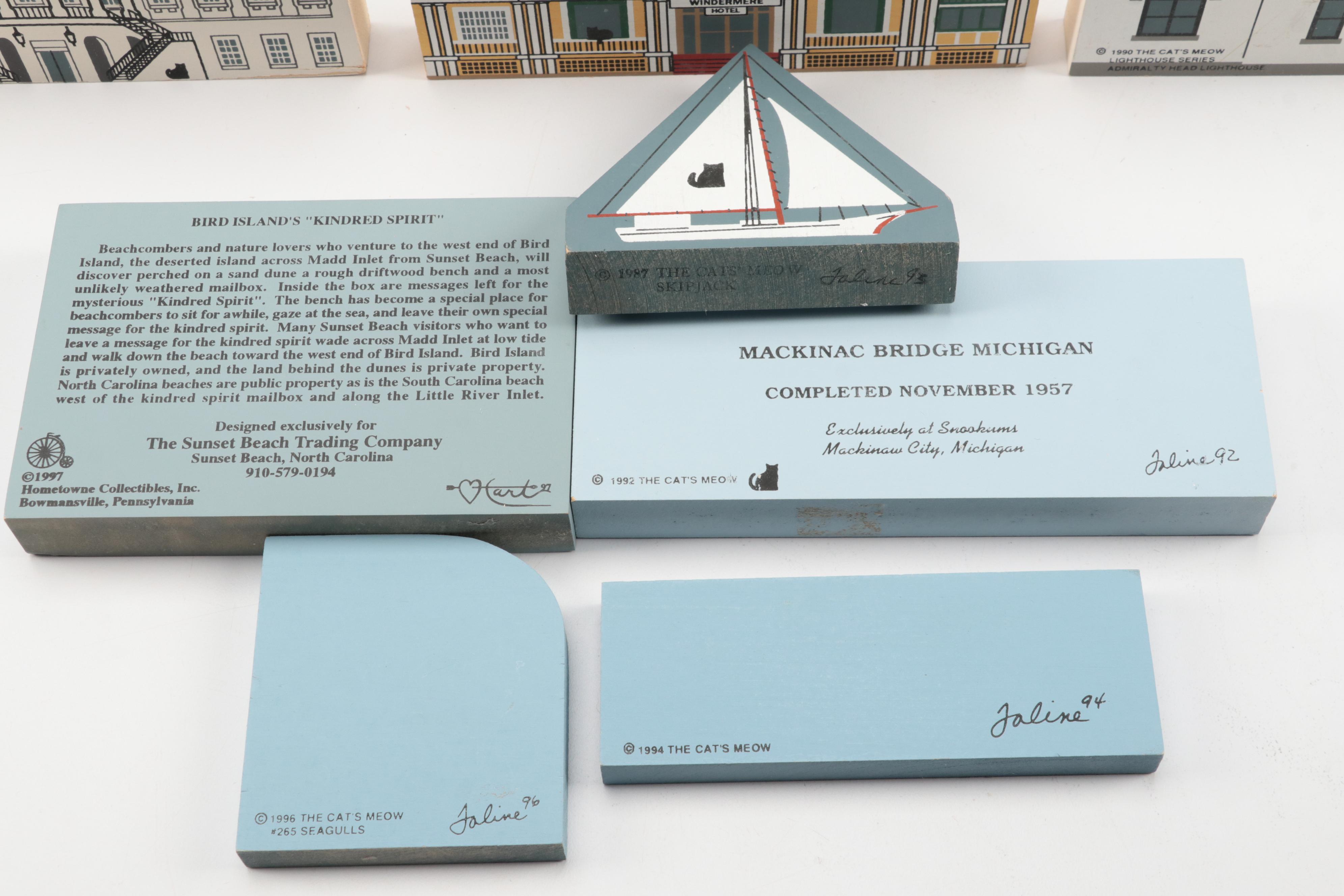 The Cat's Meow with Other Lighthouses and More Wooden Souvenir Figures