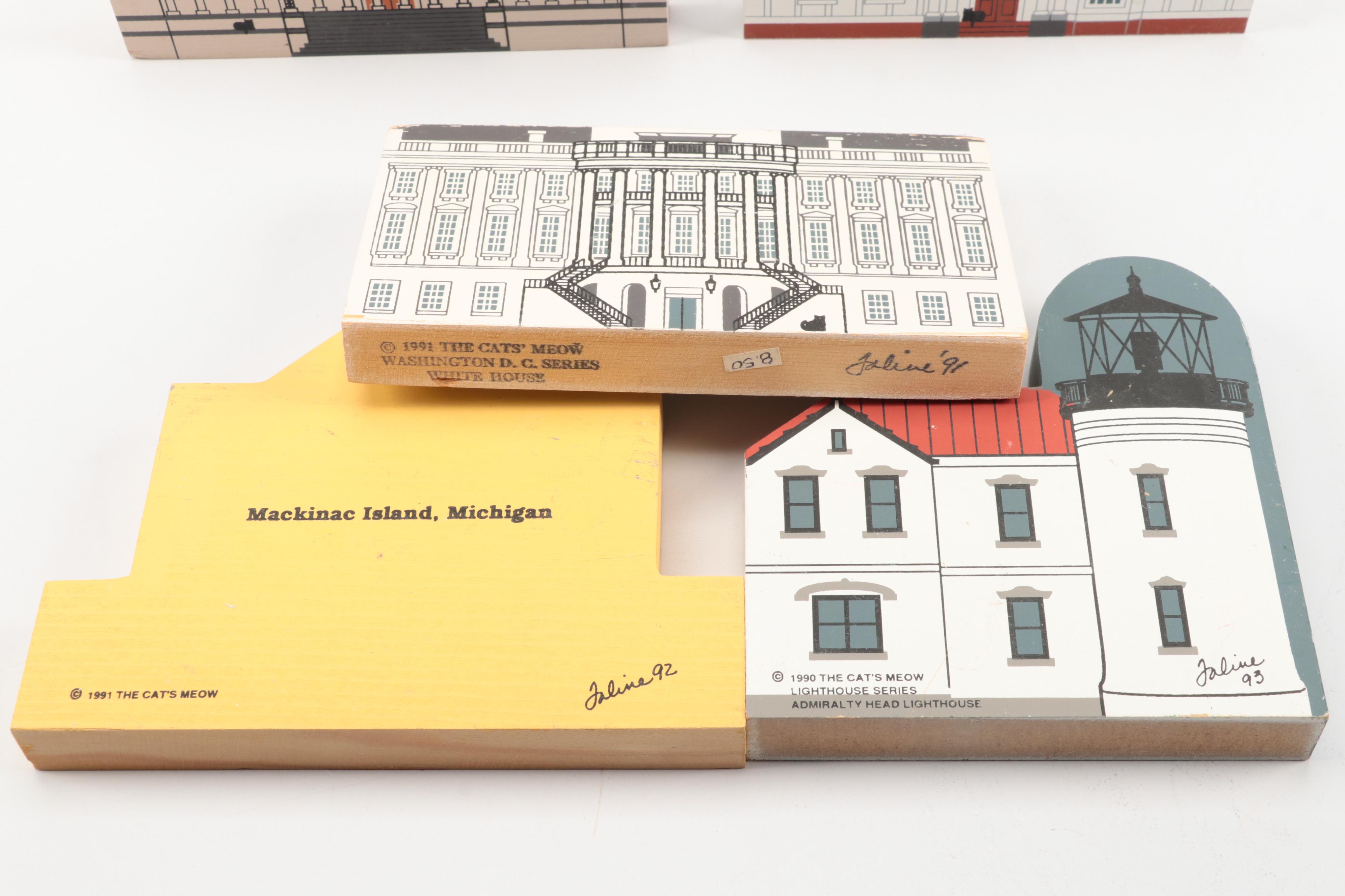The Cat's Meow with Other Lighthouses and More Wooden Souvenir Figures