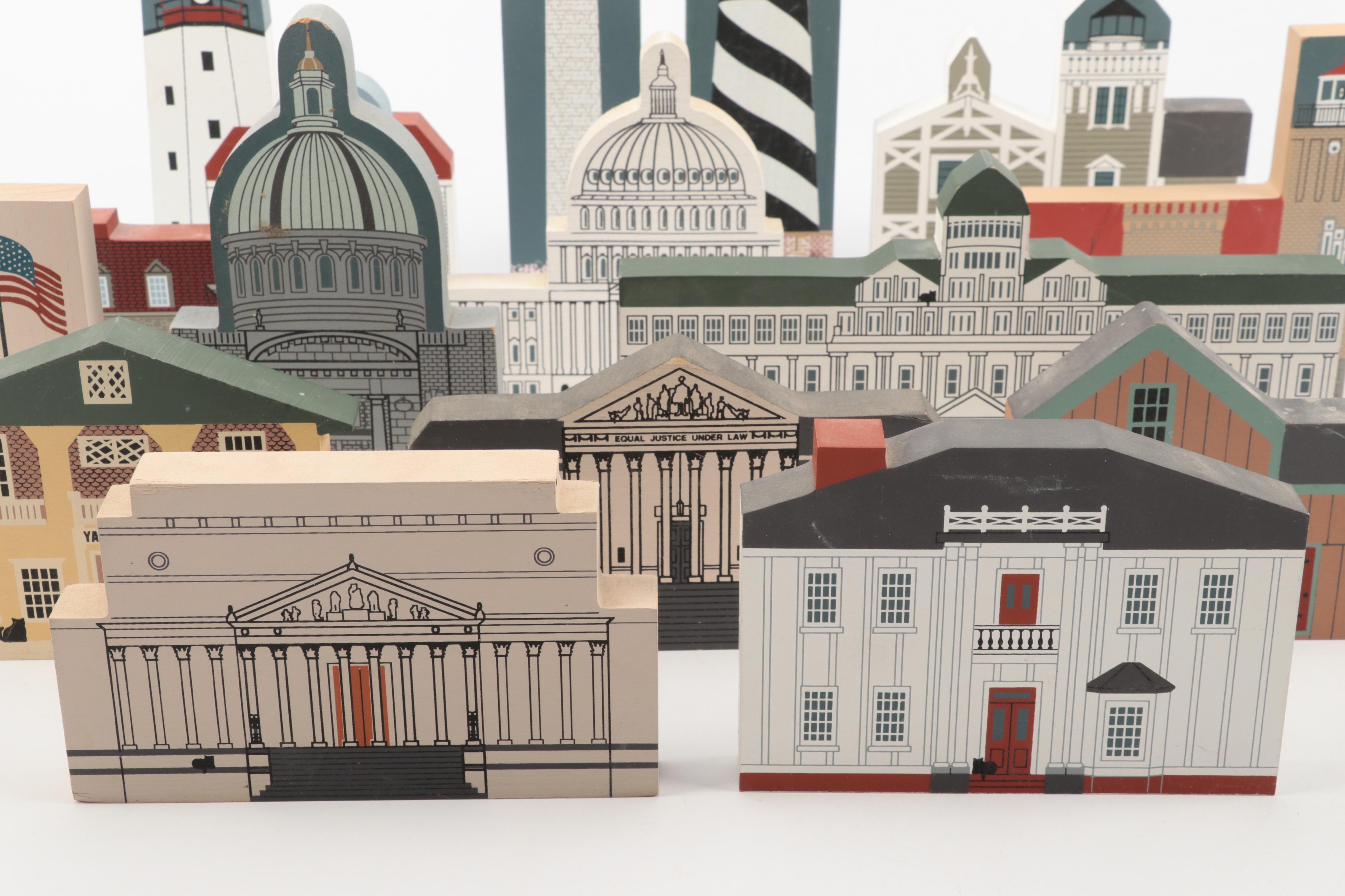 The Cat's Meow with Other Lighthouses and More Wooden Souvenir Figures