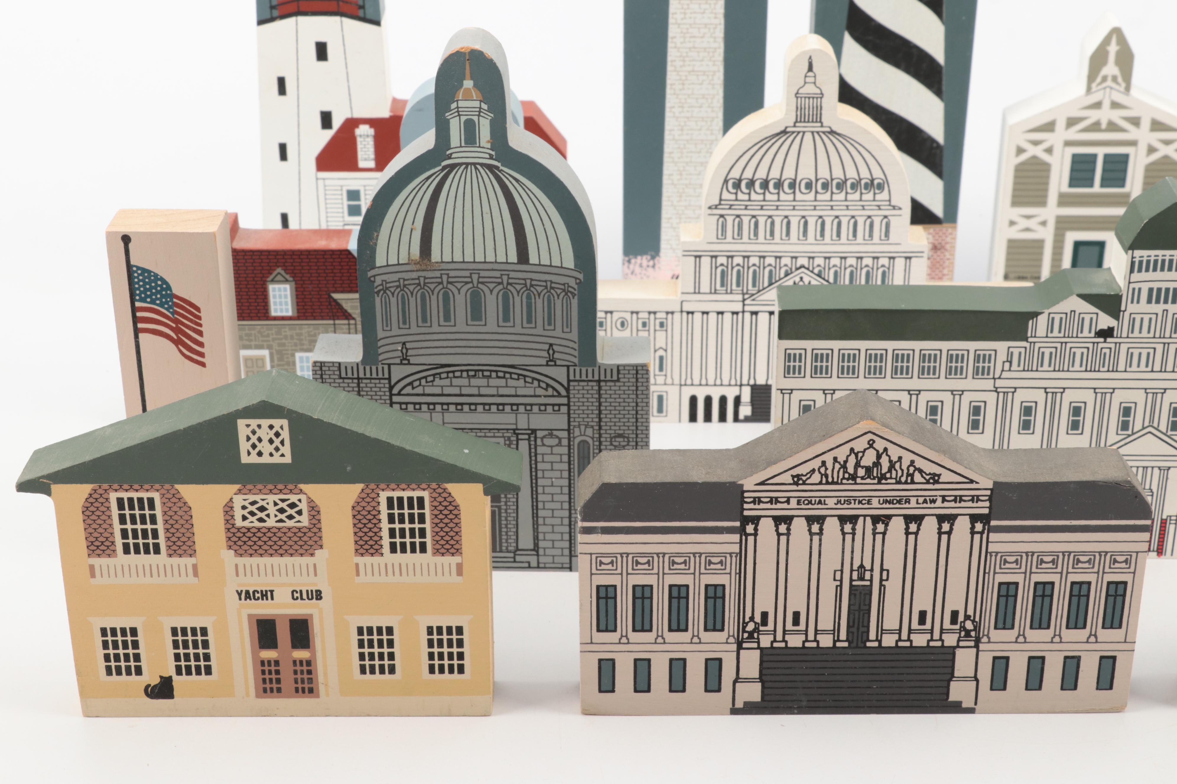 The Cat's Meow with Other Lighthouses and More Wooden Souvenir Figures