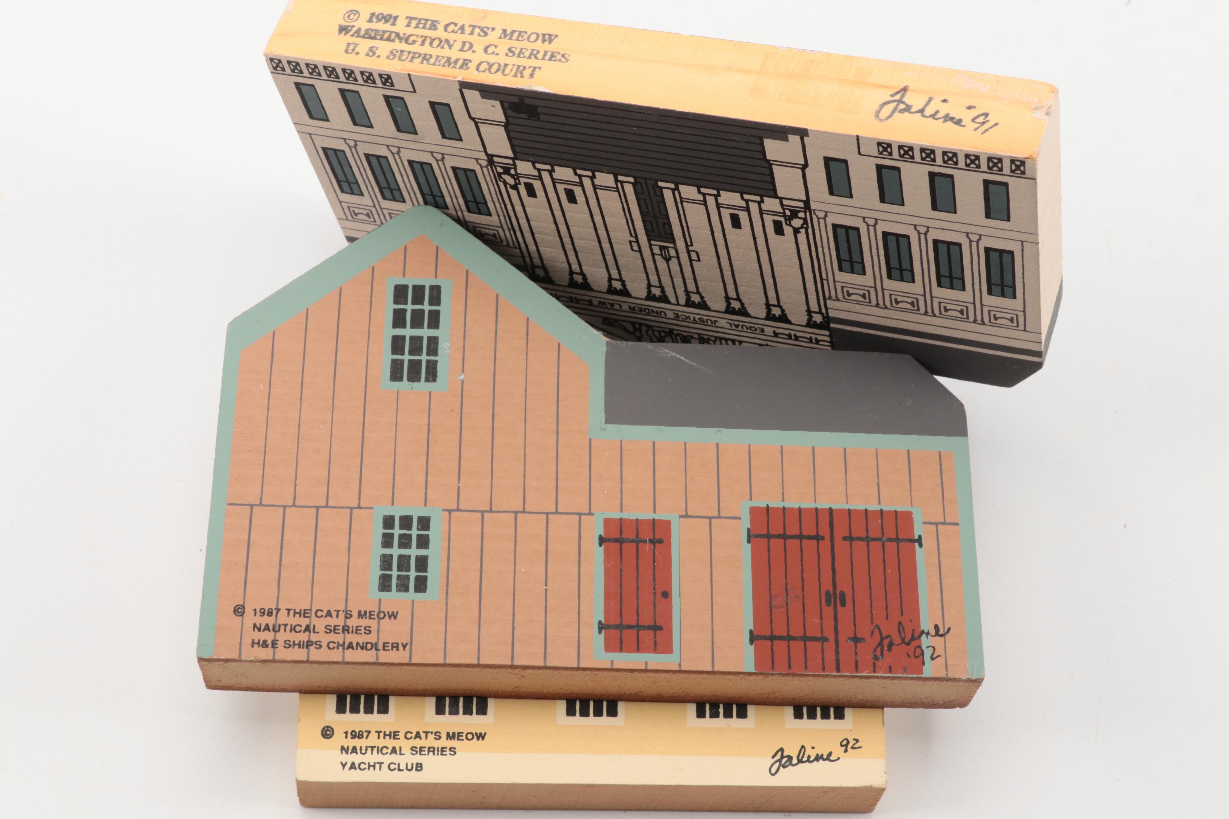 The Cat's Meow with Other Lighthouses and More Wooden Souvenir Figures