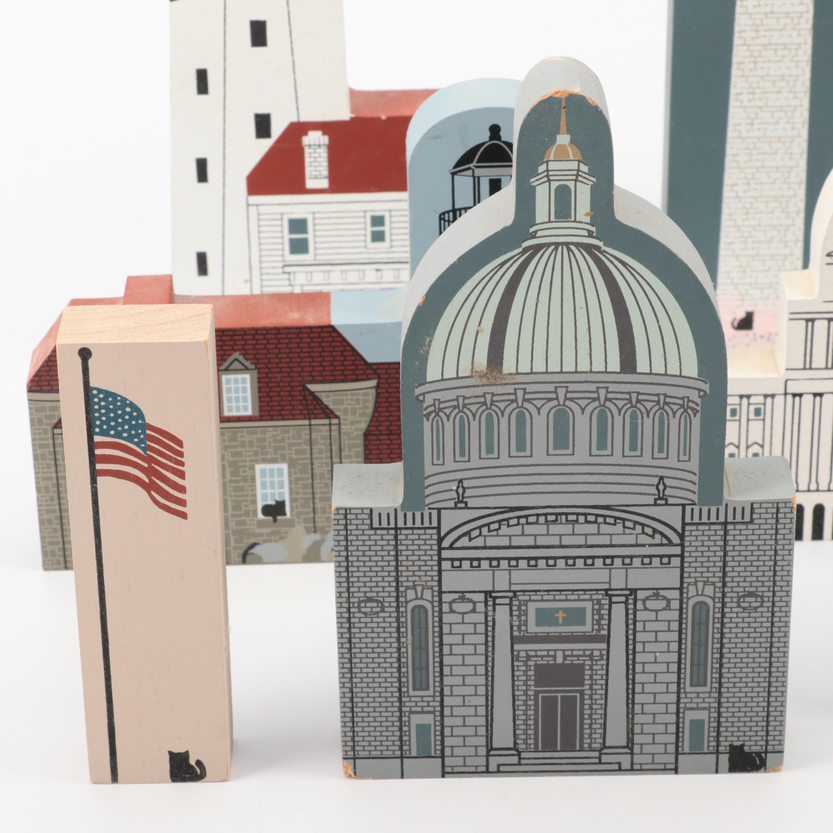 The Cat's Meow with Other Lighthouses and More Wooden Souvenir Figures