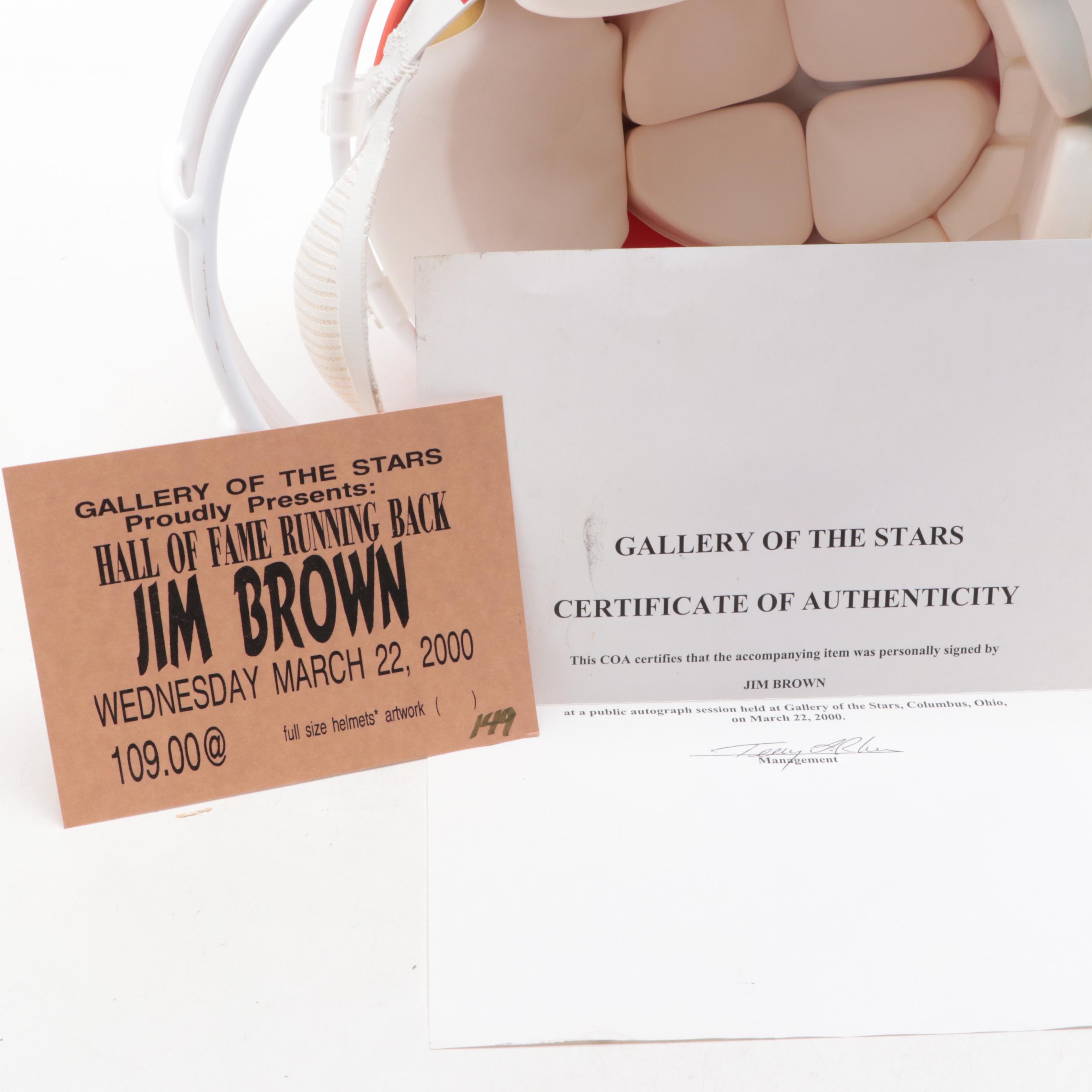 Jim Brown "HOF 71" Signed Replica Cleveland Browns Riddell Football Helmet