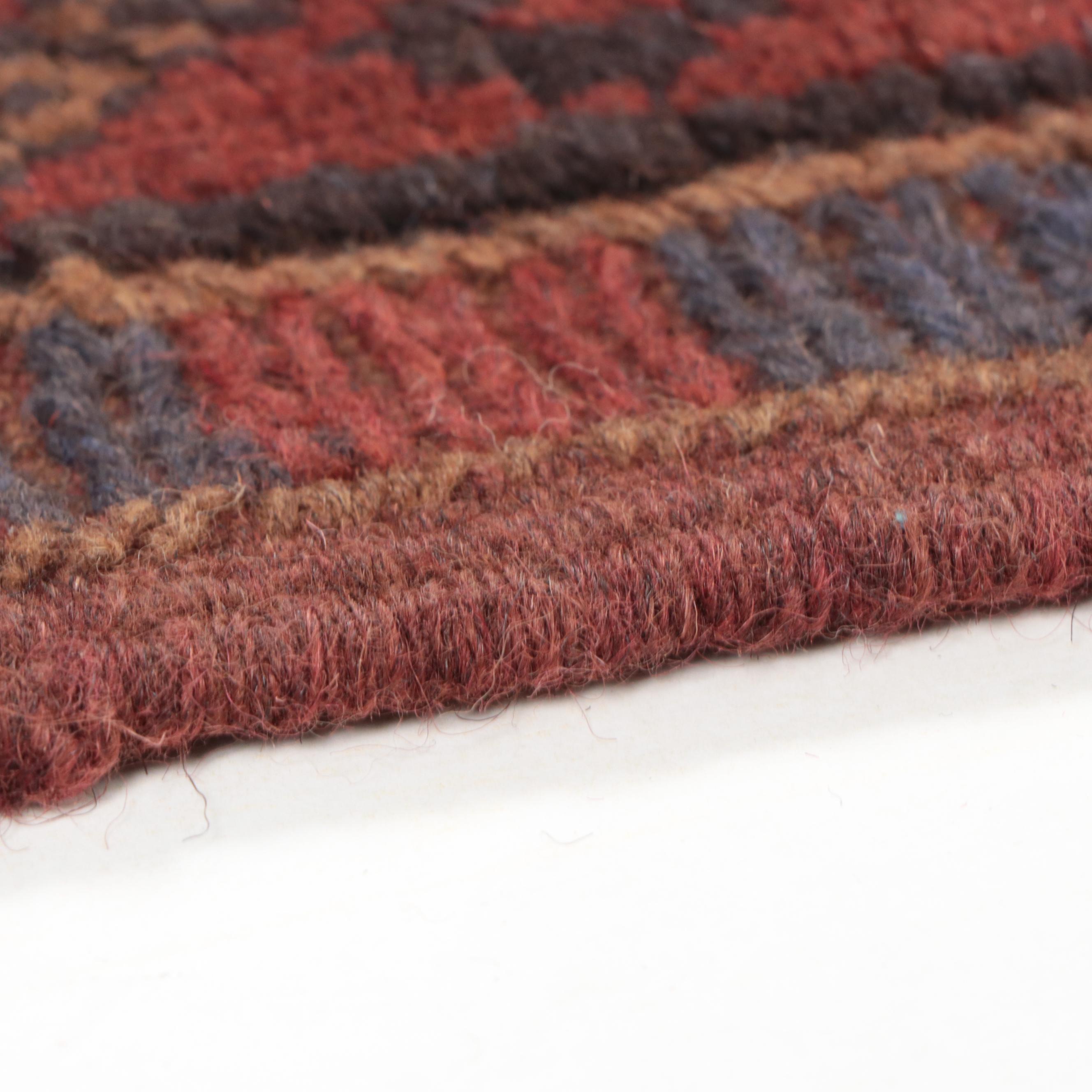 1'11 x 8' Hand-Knotted Afghan Mixed Technique Carpet Runner