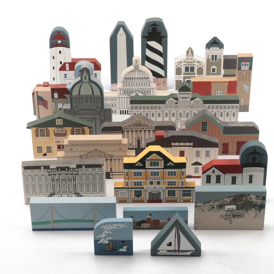 The Cat's Meow with Other Lighthouses and More Wooden Souvenir Figures