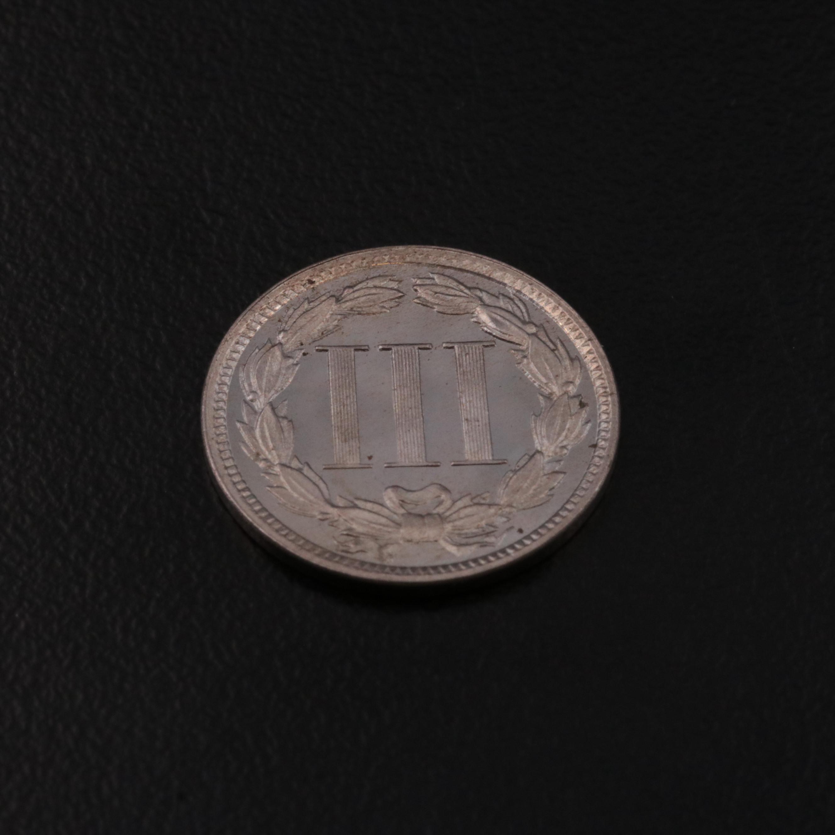 1886 Liberty Head 3-Cent Nickel Proof Coin