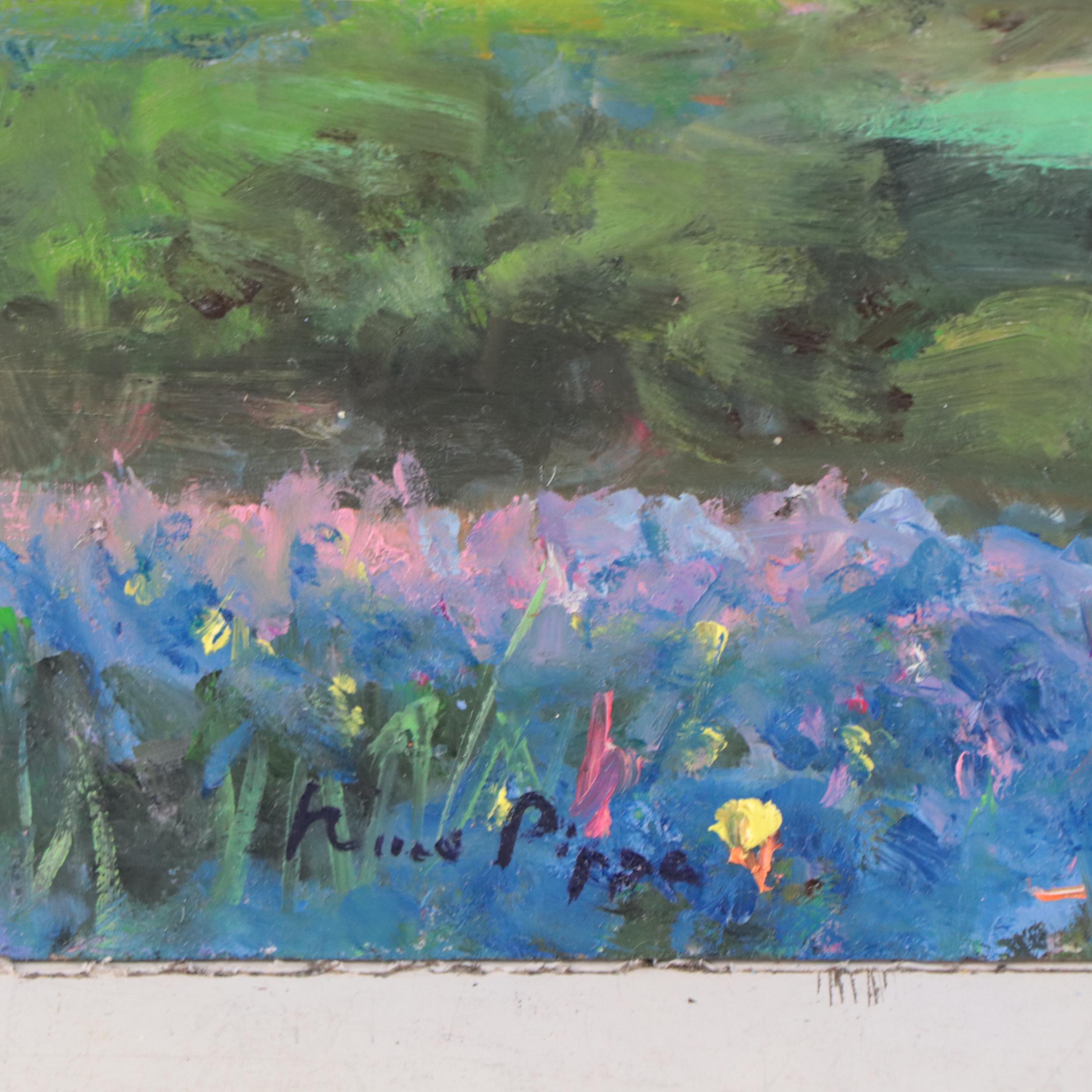 Nino Pippa Oil Painting "Provence - Irises Field"