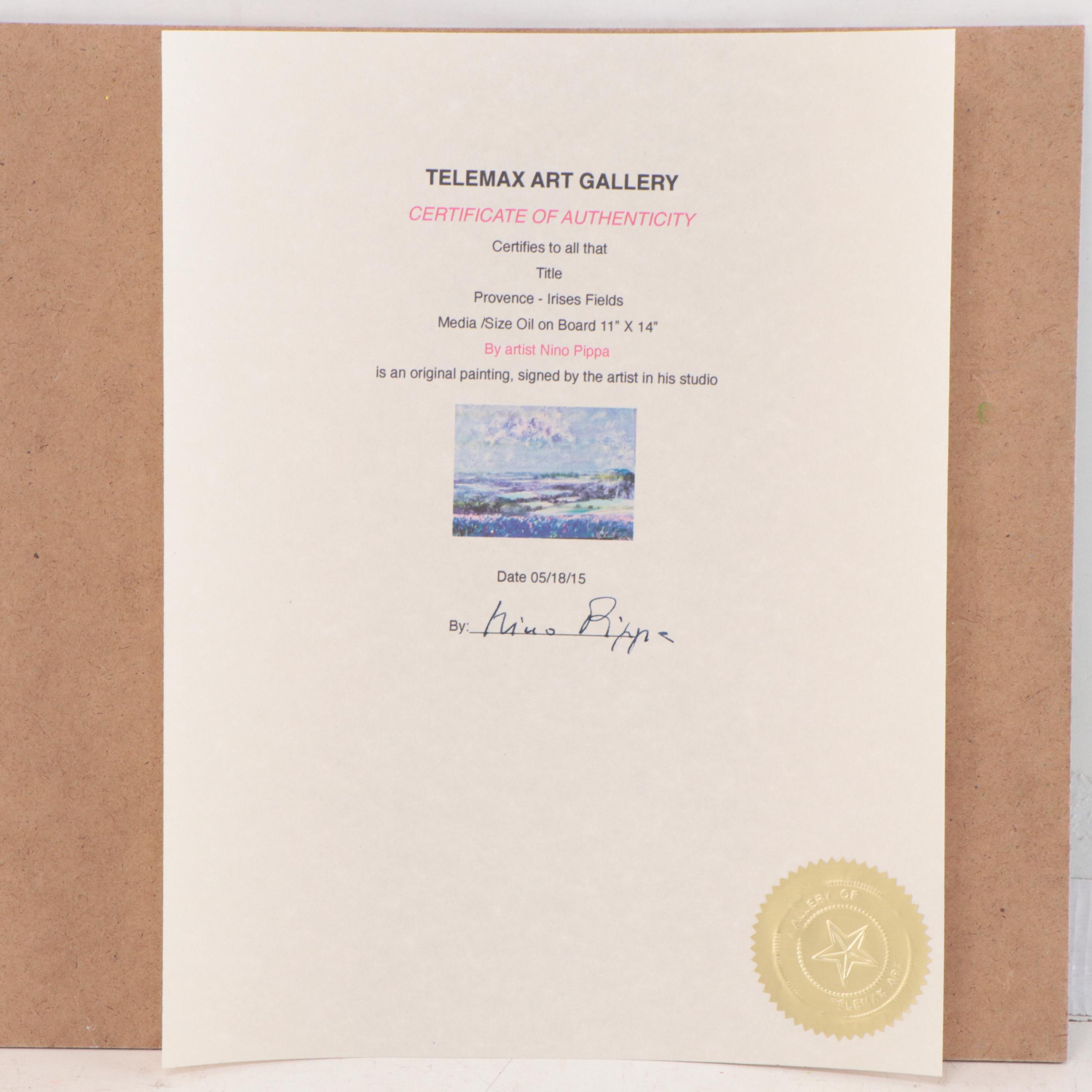 Nino Pippa Oil Painting "Provence - Irises Field"