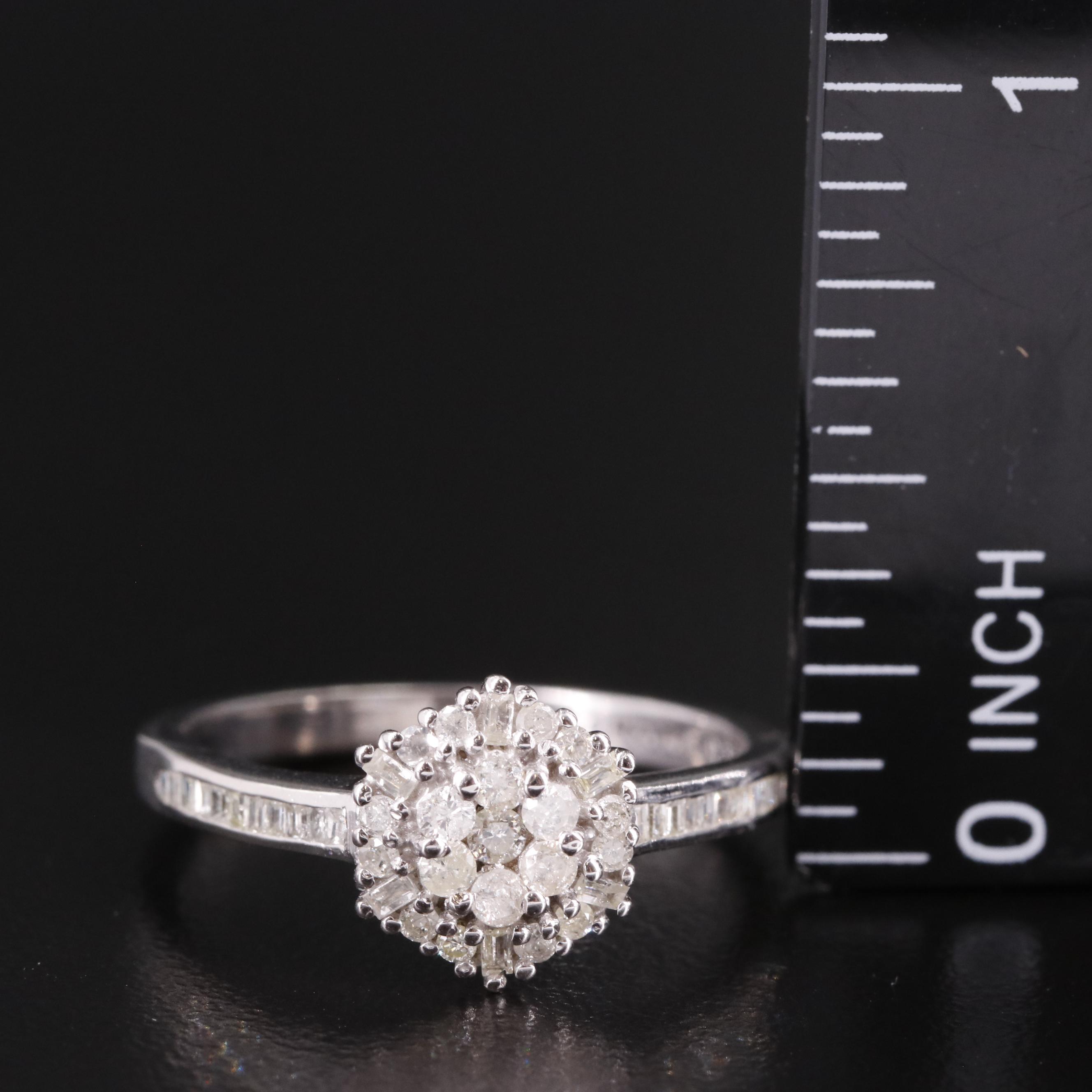 Sterling Diamond Halo Ring