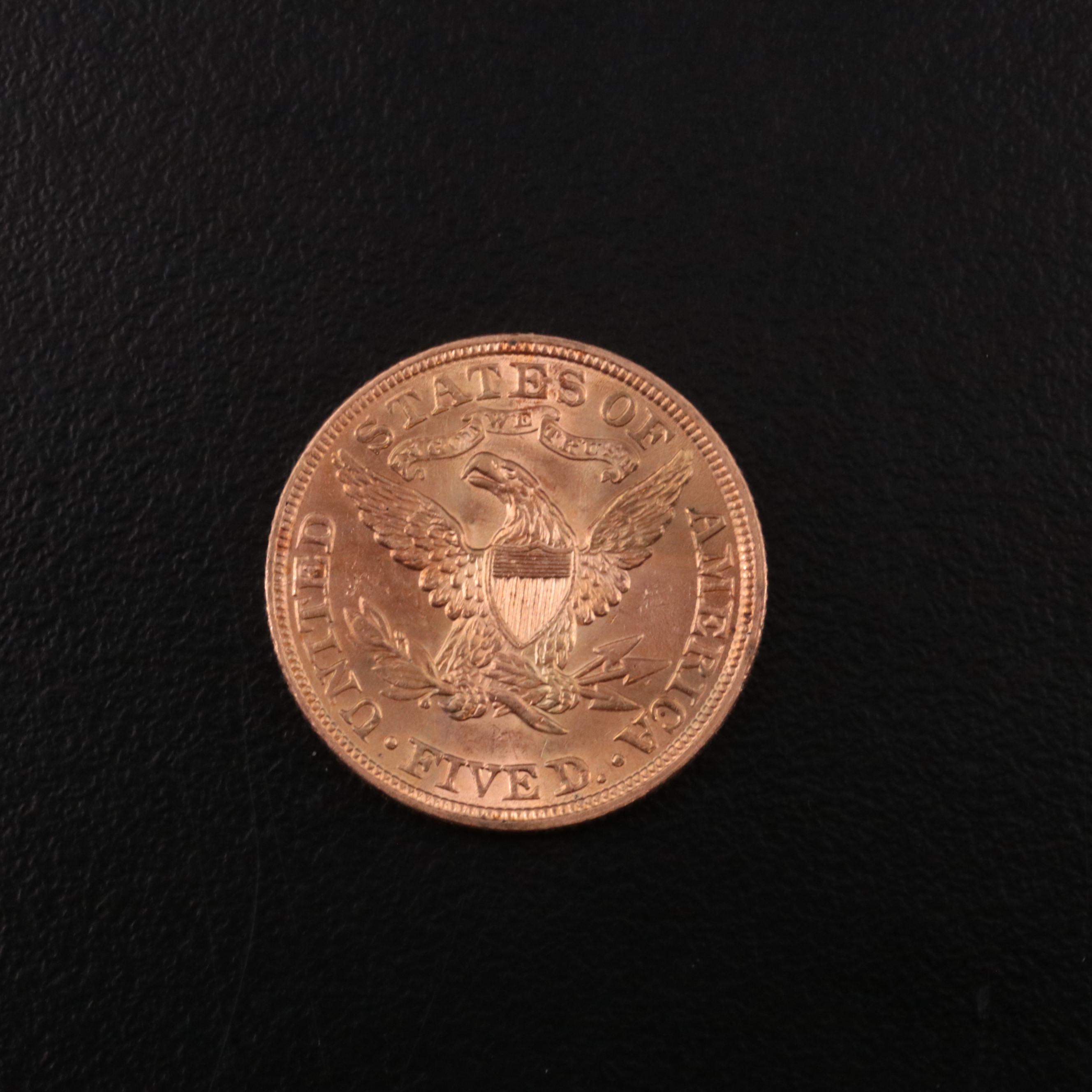 1900 Liberty Head $5 Gold Half Eagle