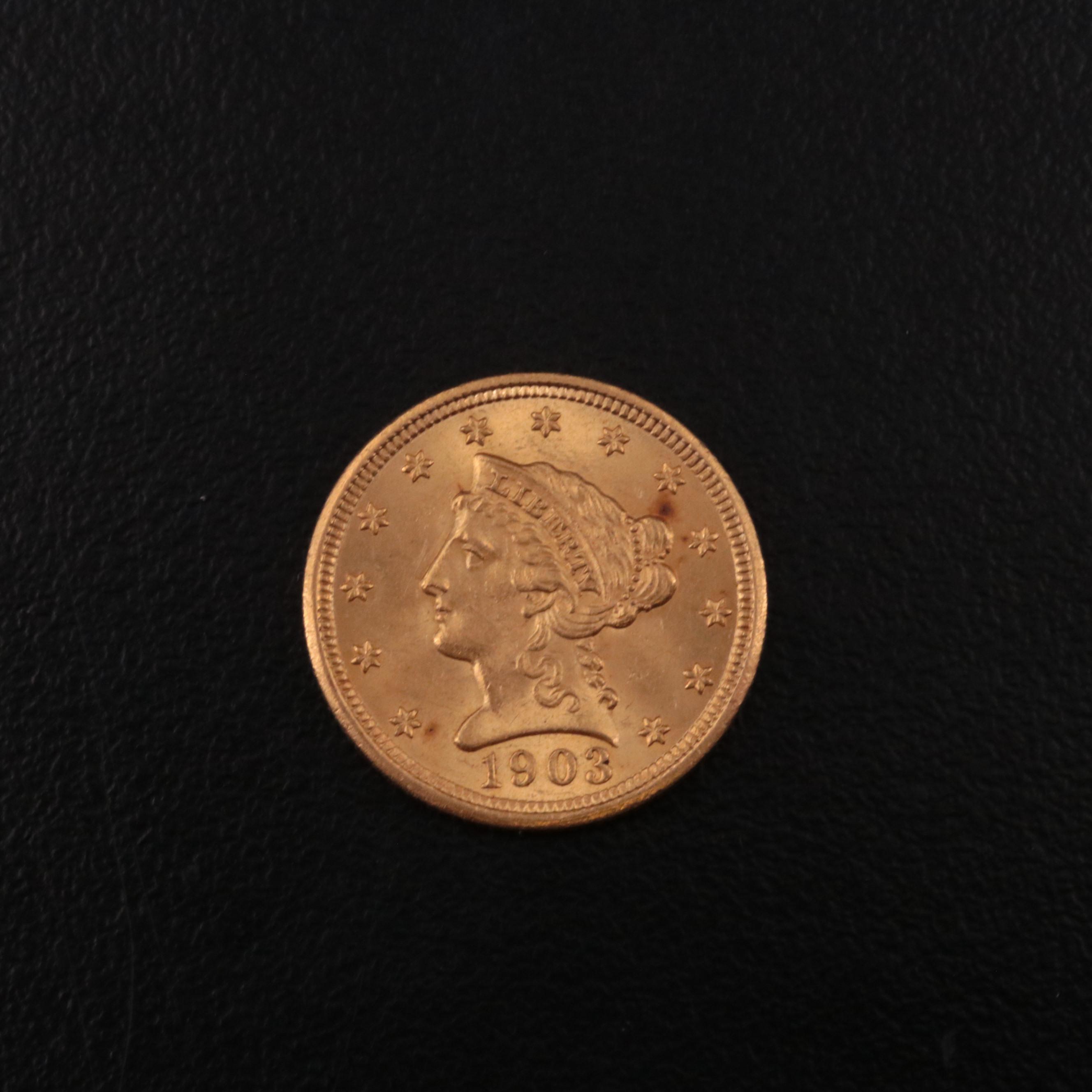 1903 Liberty Head $2.50 Gold Quarter Eagle
