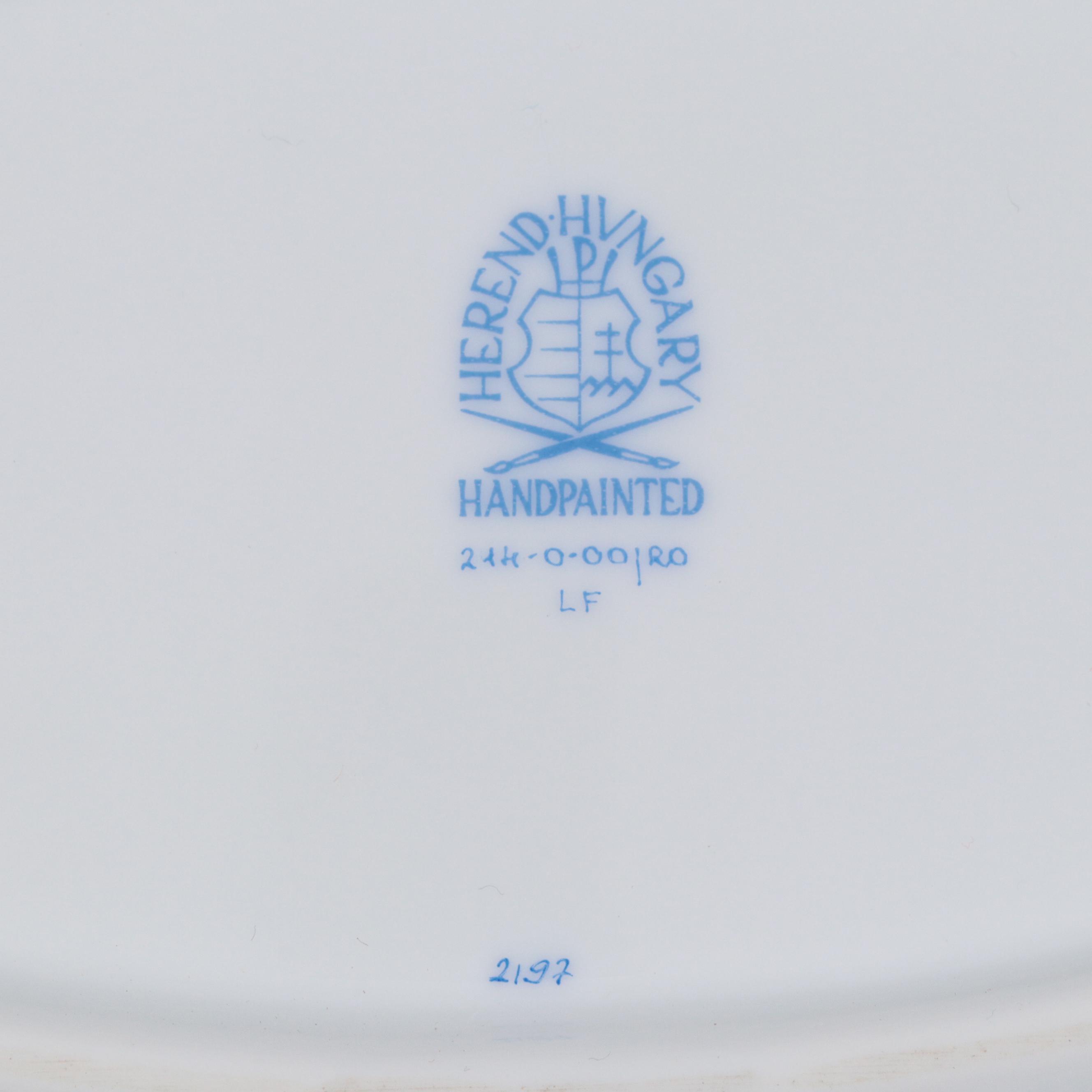 Herend "Rothschild Bird" Porcelain Serving Dish, 20th Century