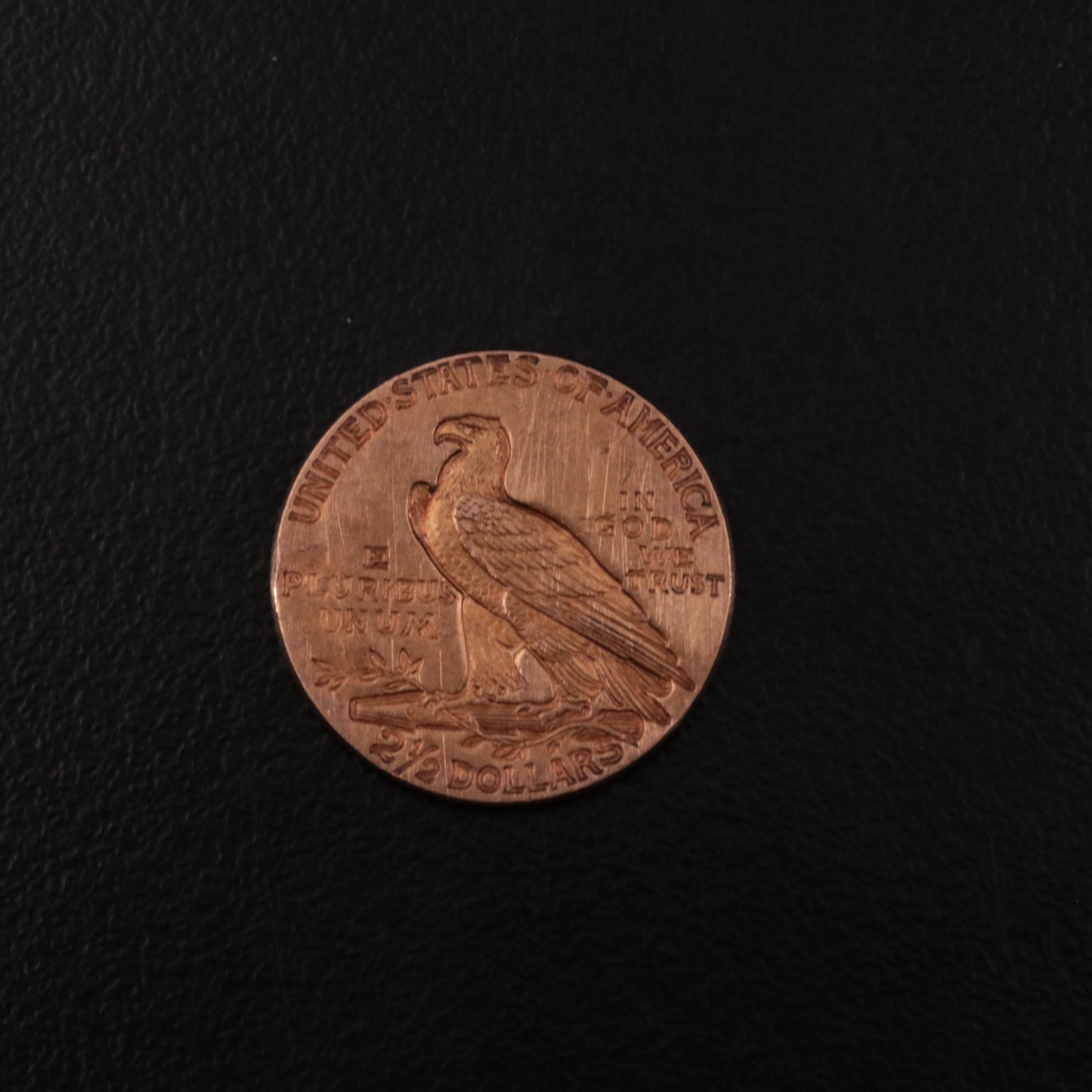 1914 Indian Head $2.50 Quarter Eagle Gold Coin