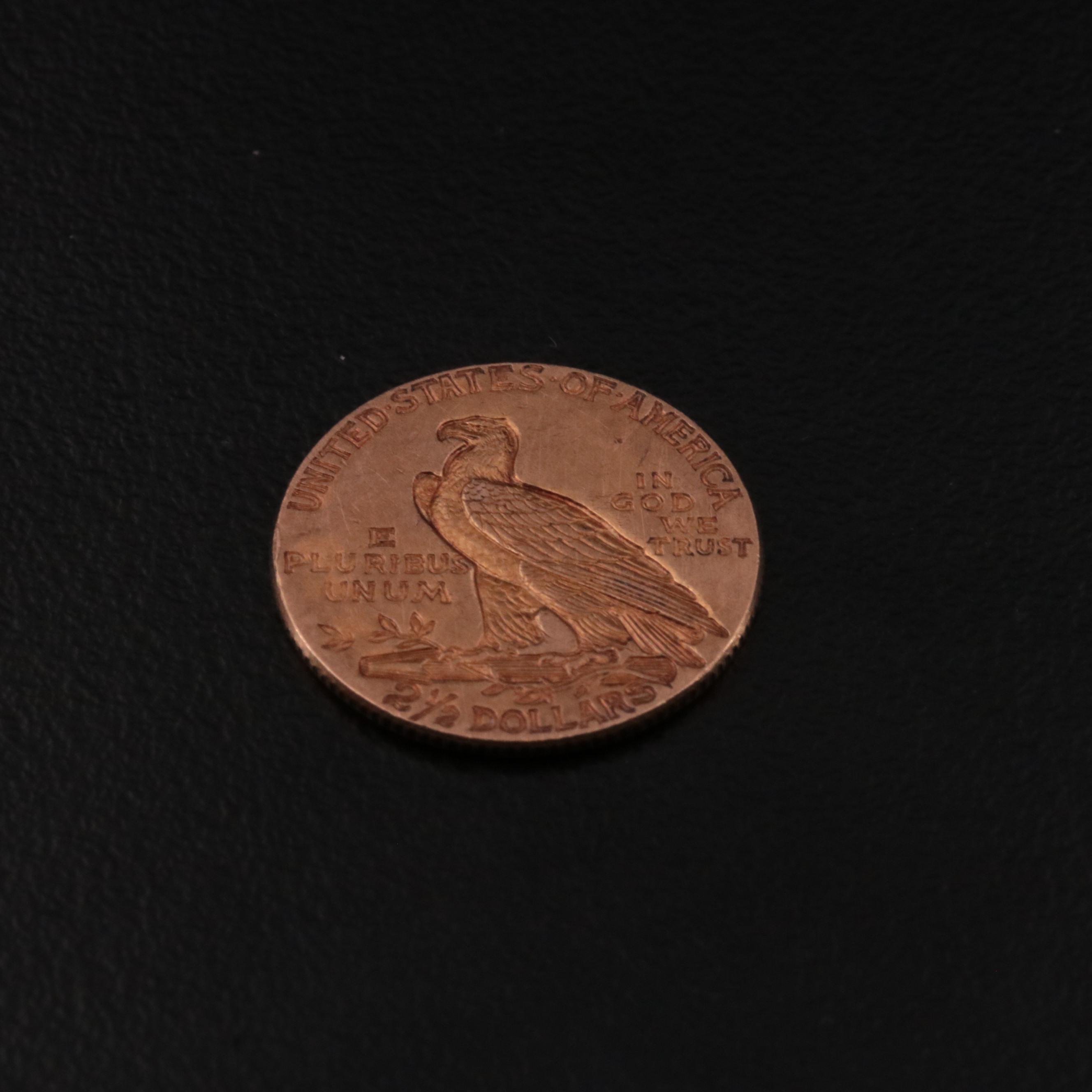 1914 Indian Head $2.50 Quarter Eagle Gold Coin