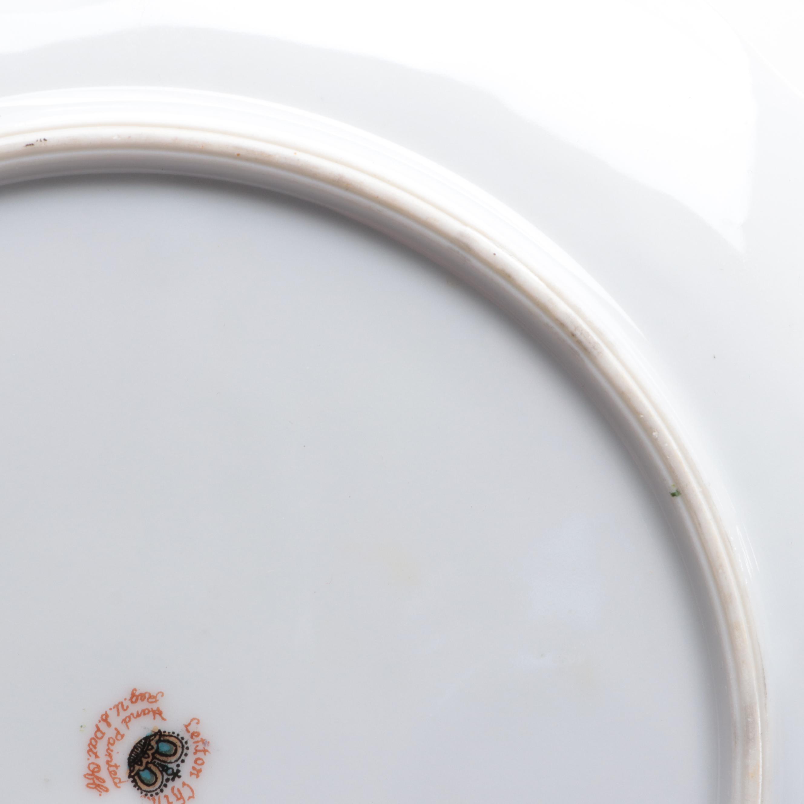 Lefton China Chintz Snack Set, Mid to Late 20th Century