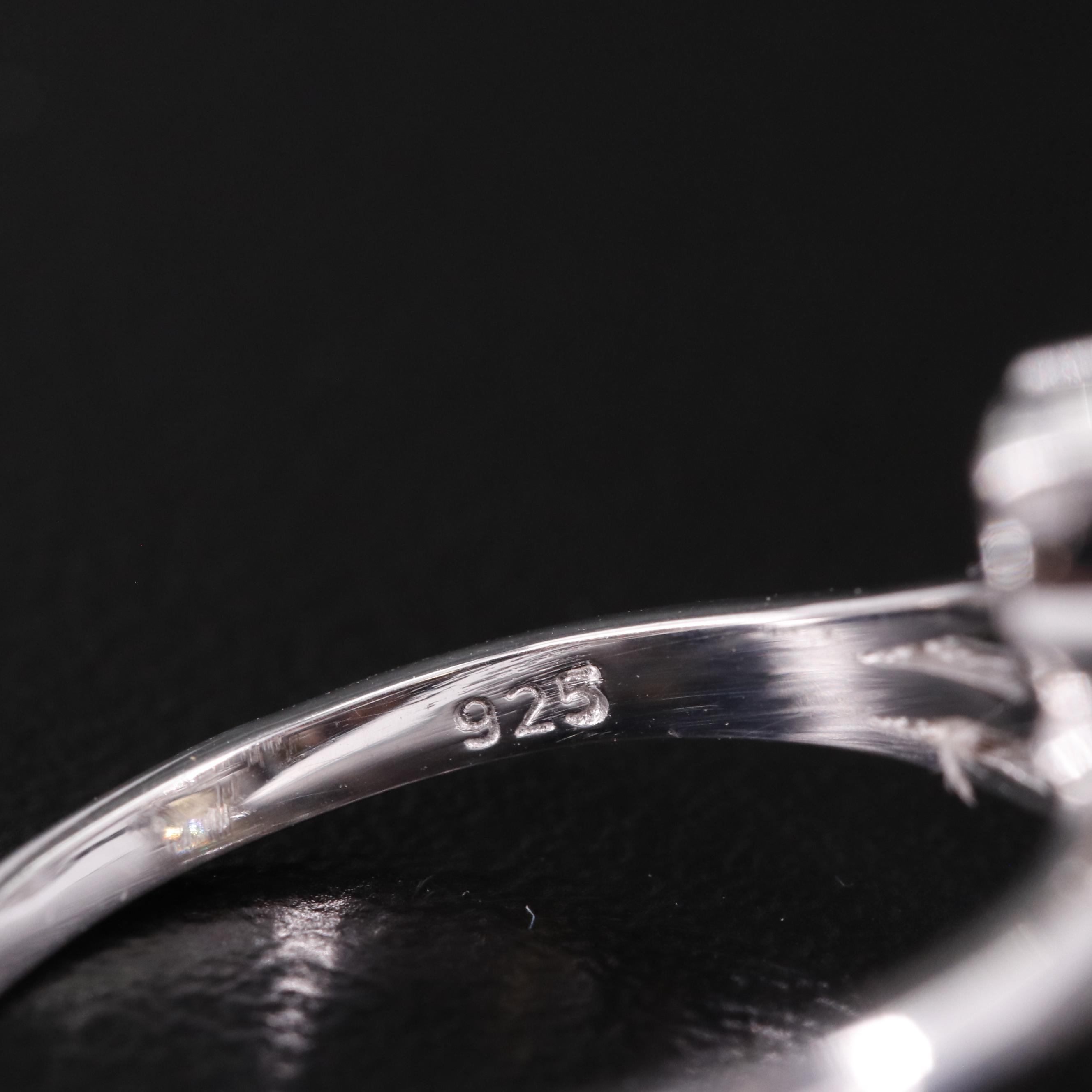 Sterling Double Citrine and Cubic Zirconia Ring