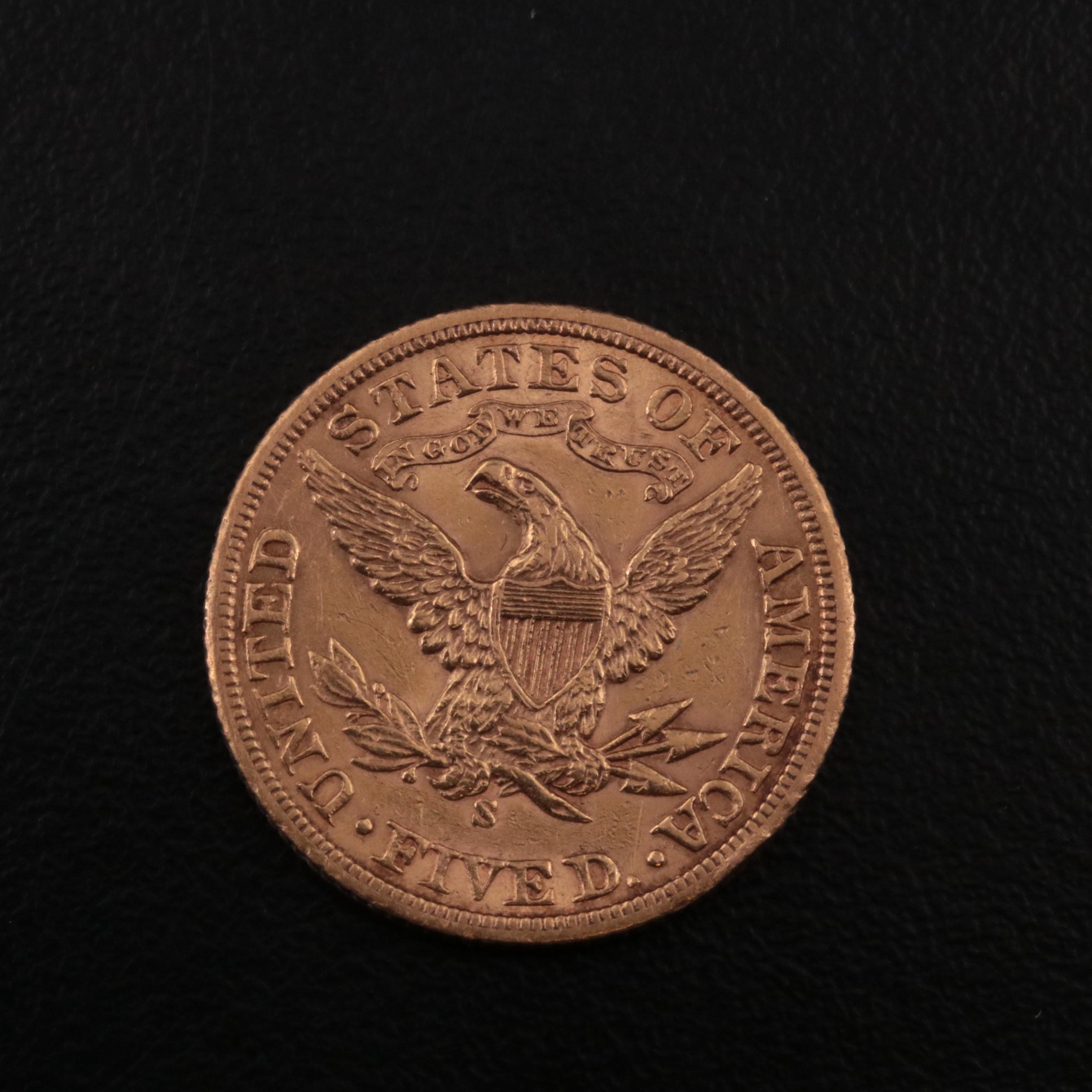 1901-S Liberty Head $5 Half Eagle Gold Coin