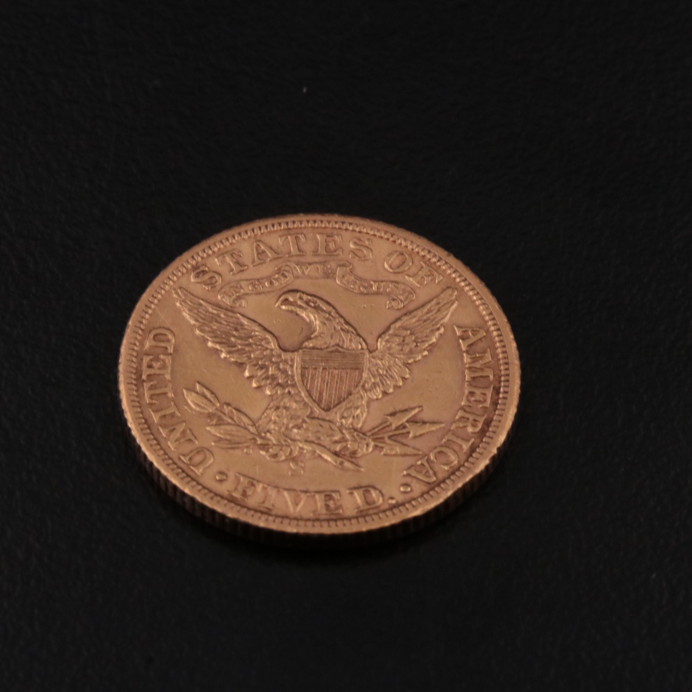 1901-S Liberty Head $5 Half Eagle Gold Coin