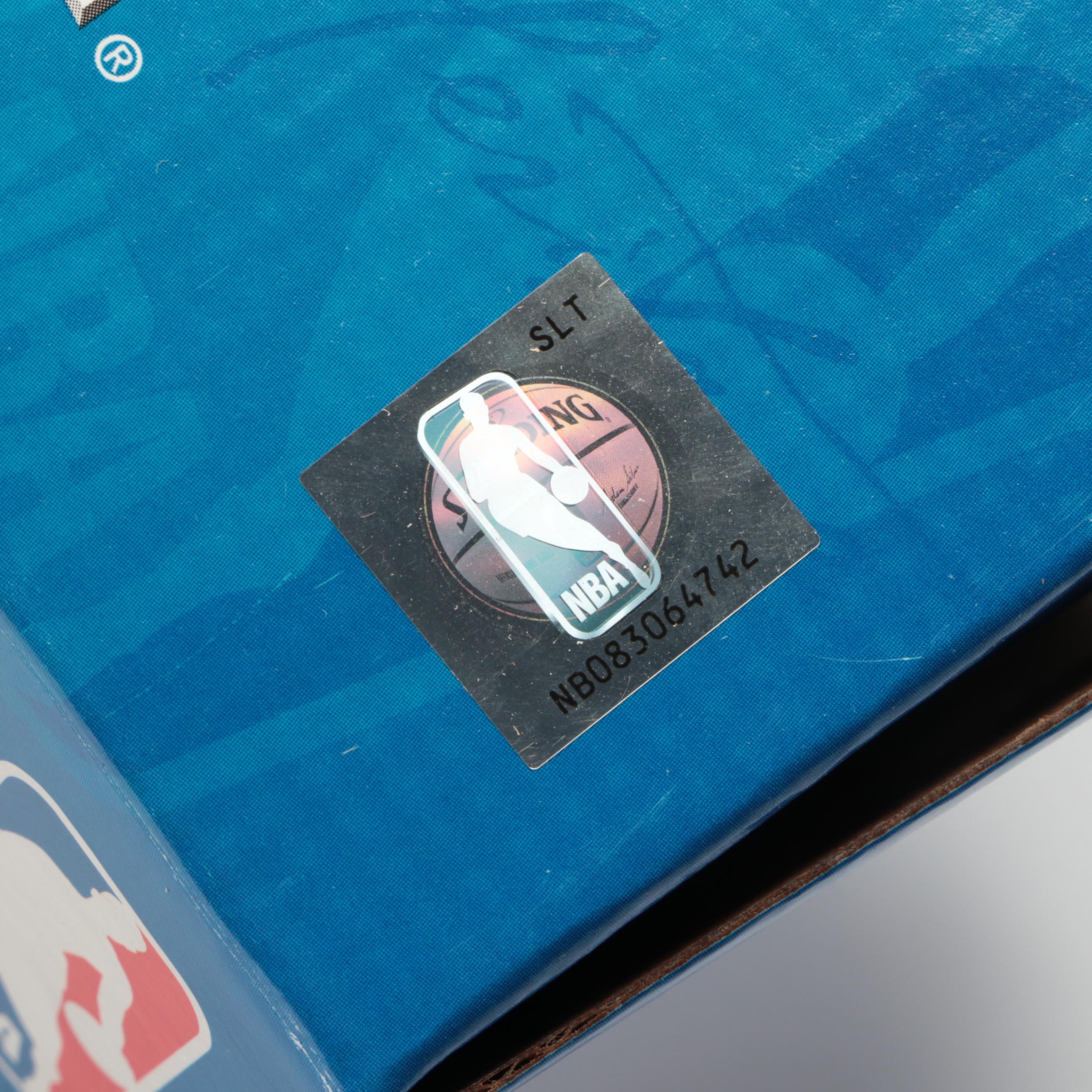 Gregg Popovich and Grant Hill Signed NBA Spalding Basketballs