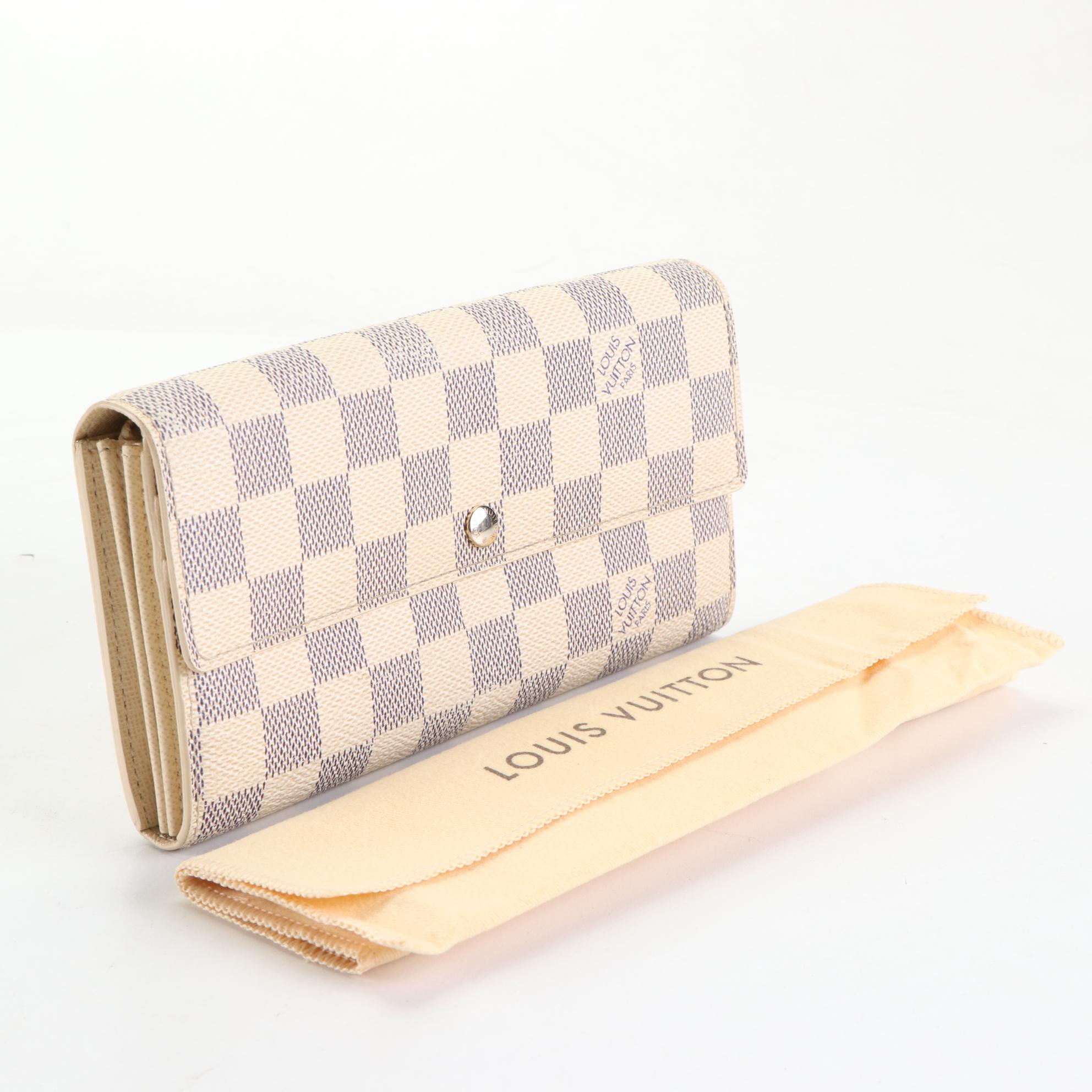 Louis Vuitton Sarah Wallet in Damier Azur Canvas with Box