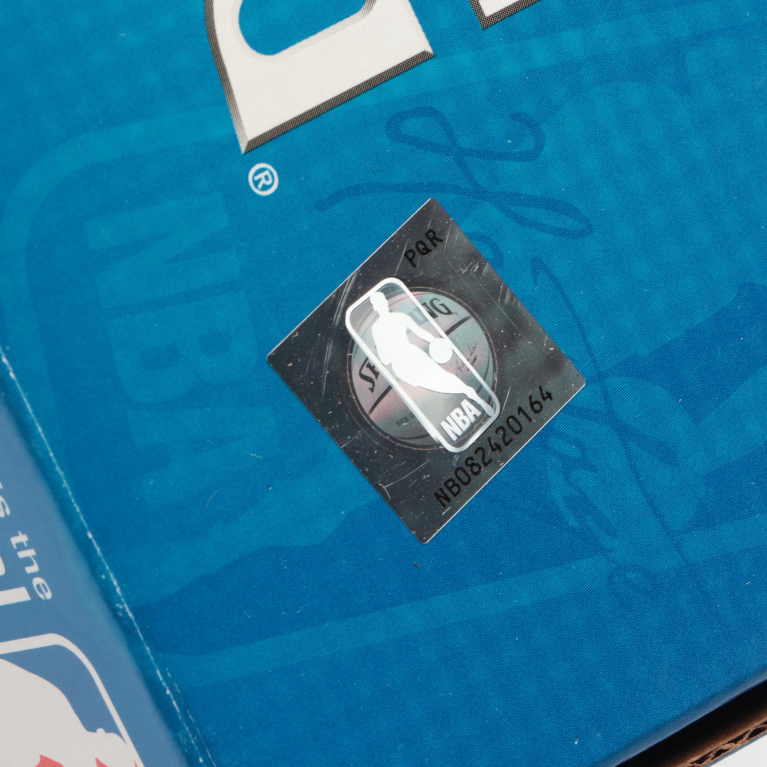 Gregg Popovich and Grant Hill Signed NBA Spalding Basketballs