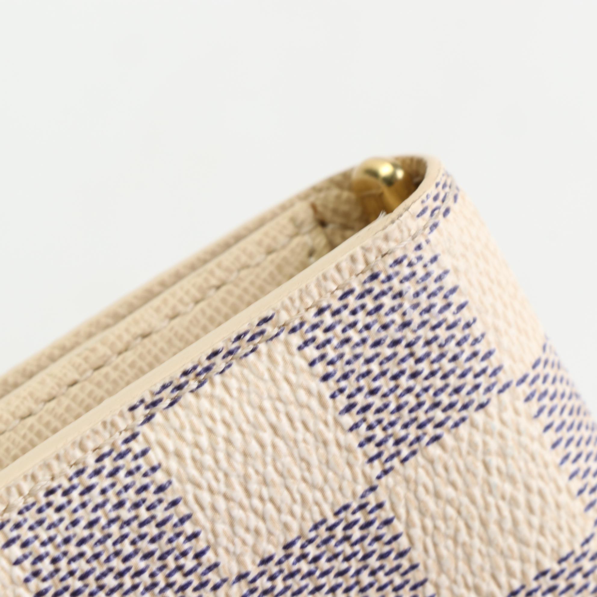 Louis Vuitton Sarah Wallet in Damier Azur Canvas with Box