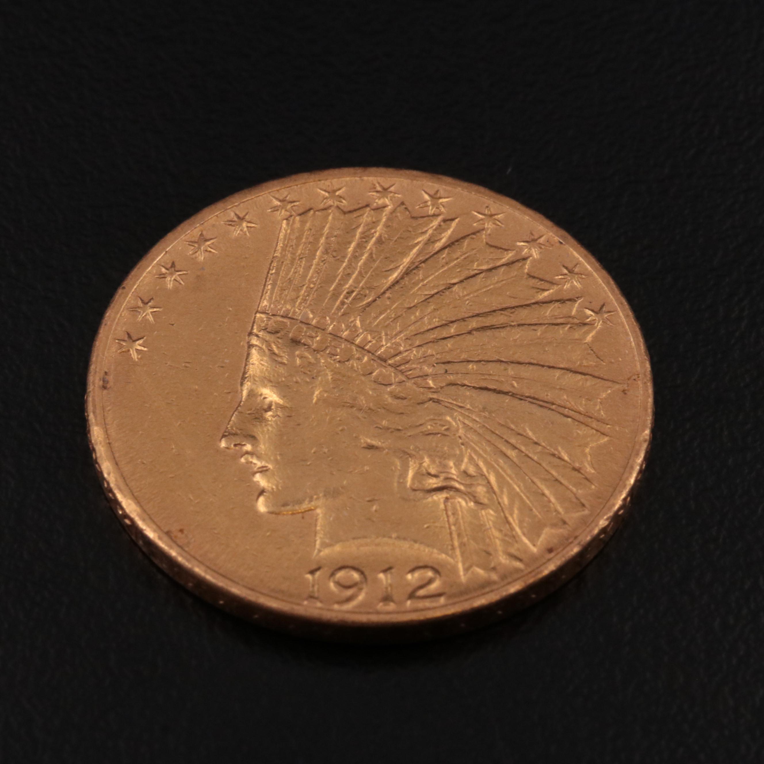 1912 Indian Head $10 Gold Eagle