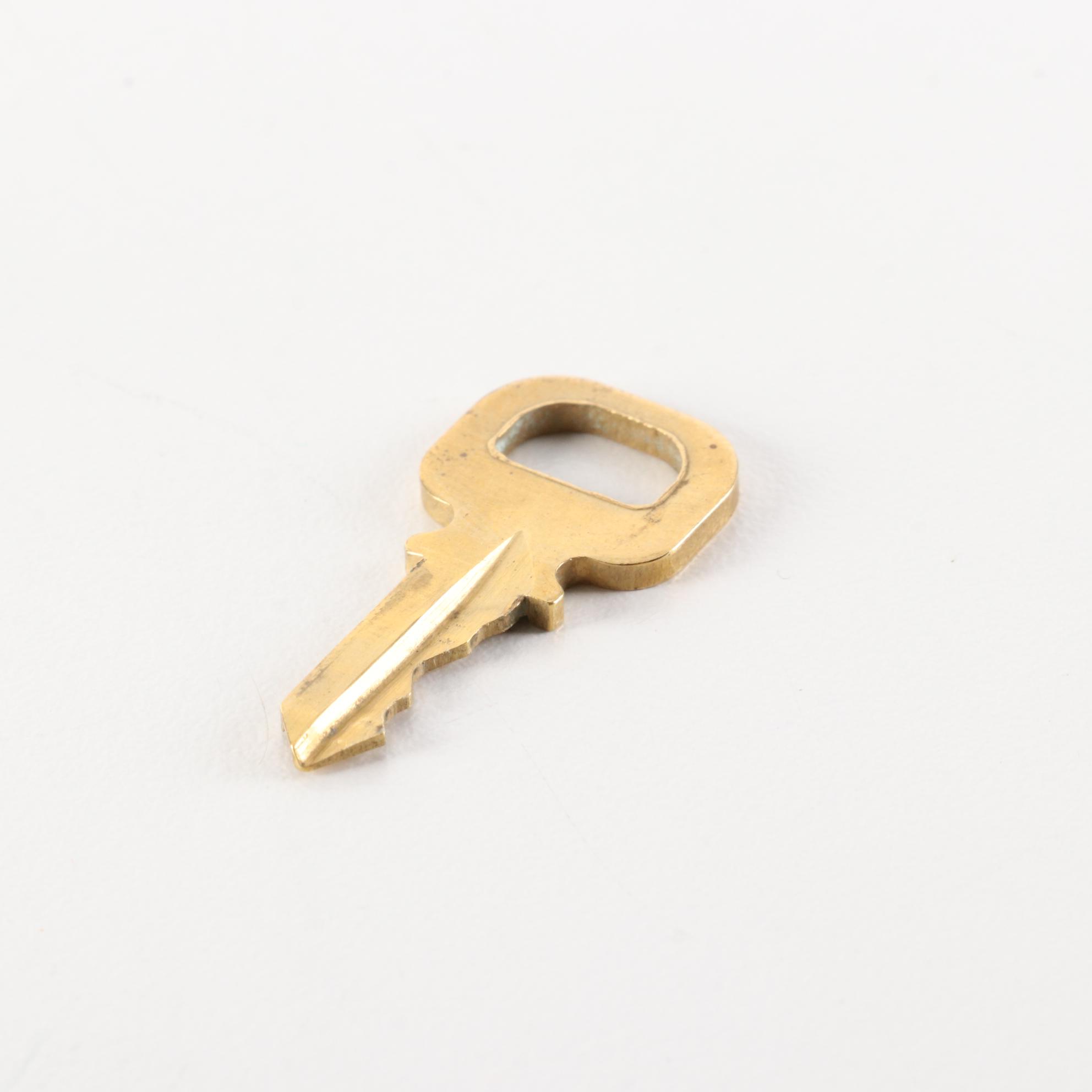 Louis Vuitton Brass Padlock and Key Set